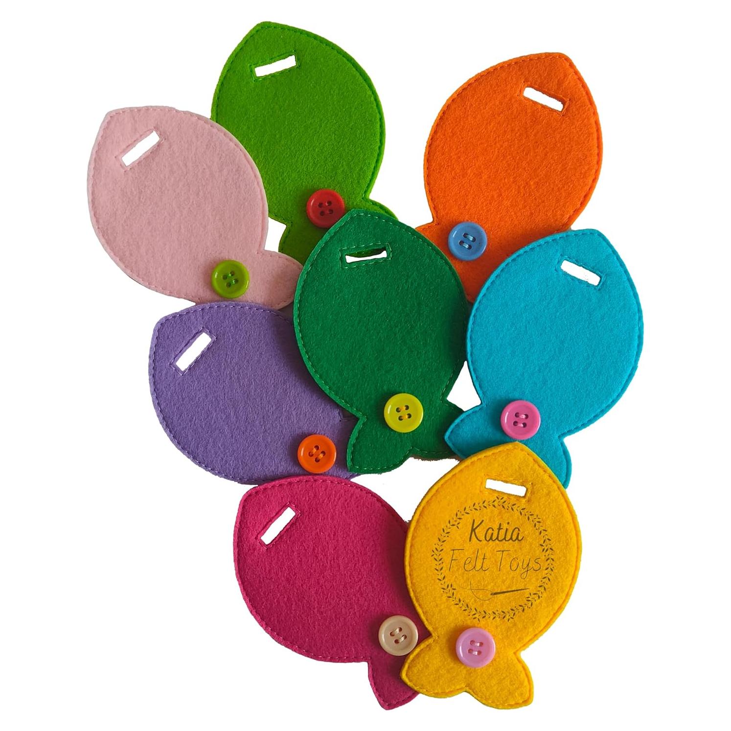 Juego de Pesca Montessori con Botones - 16 Piezas Educativas