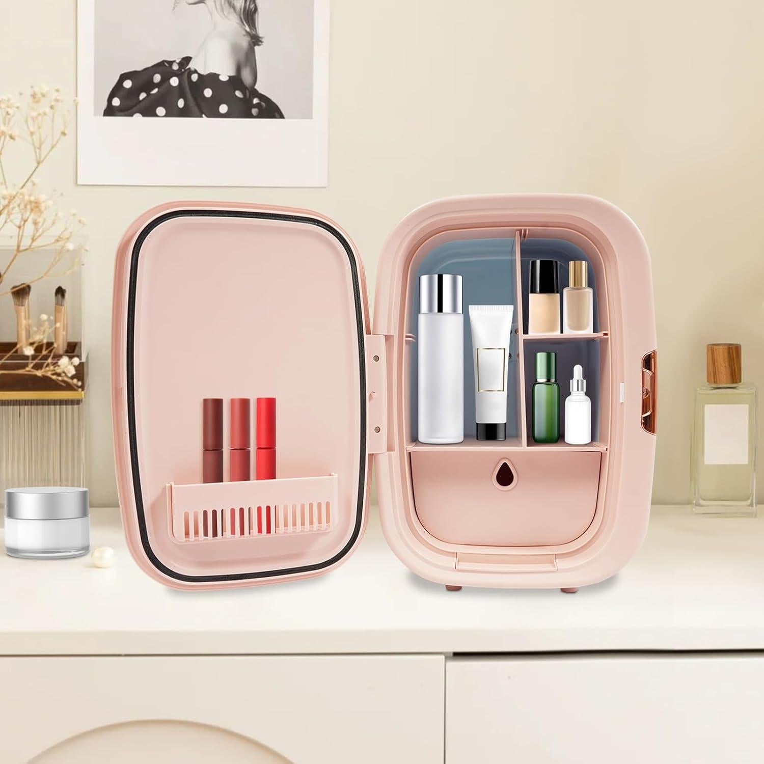 Refrigerador Cosmético Headery 12L Rosa Control Digital