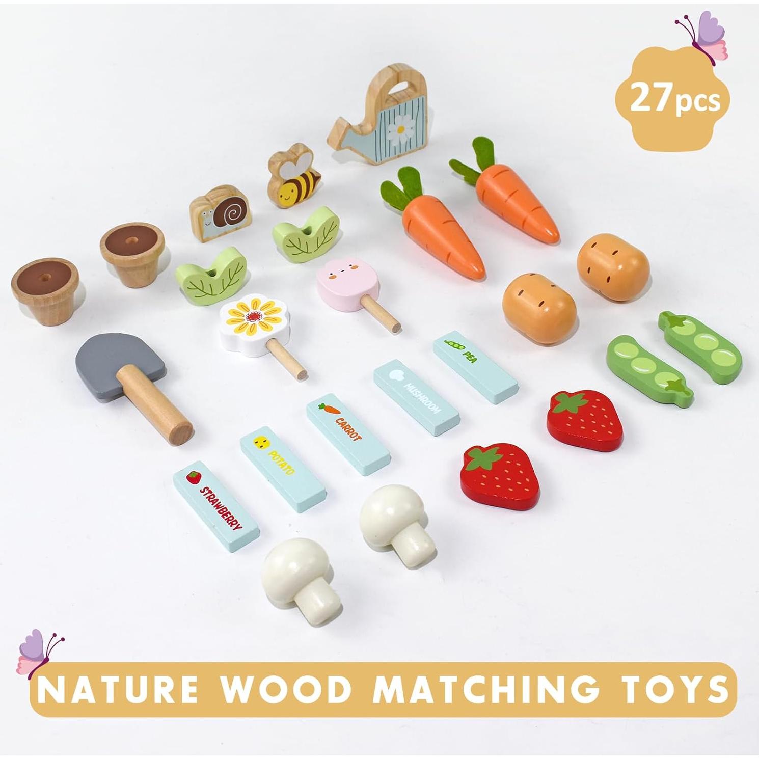 Juego de Jardín de Flores PairPear - Juguete de Madera 1.4 kg