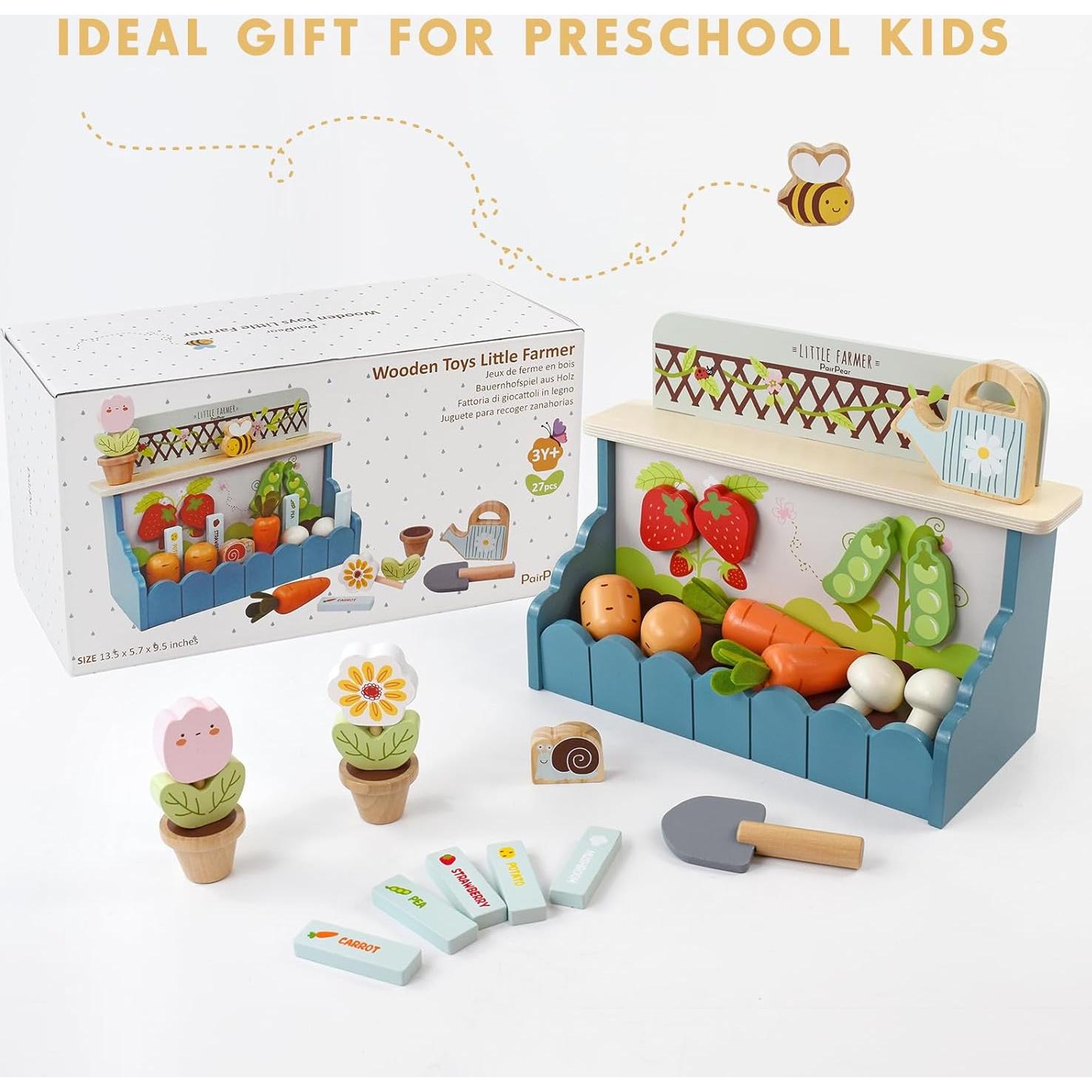 Juego de Jardín de Flores PairPear - Juguete de Madera 1.4 kg