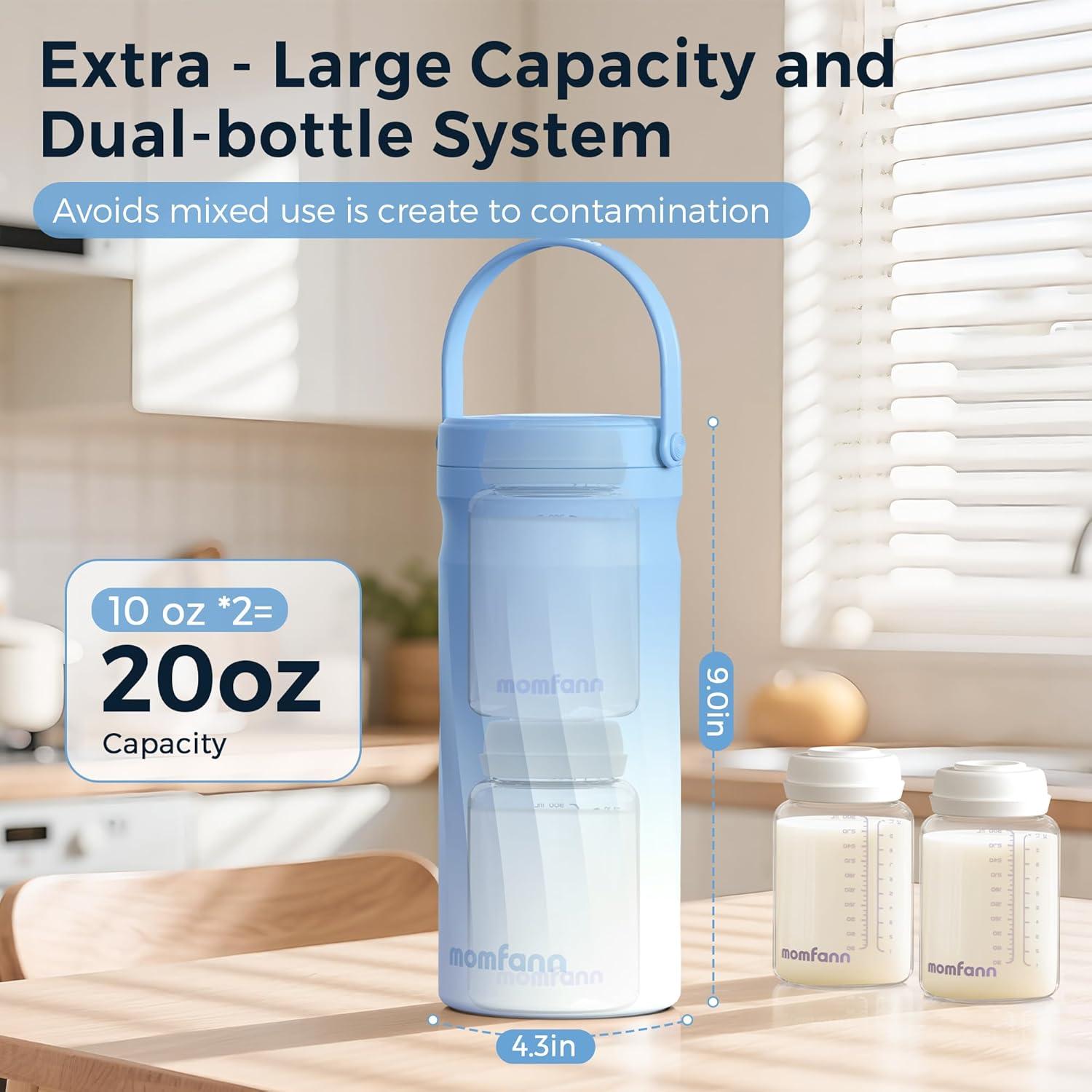 Enfriador de Leche Materna Portátil MOMFANN 20oz Acero Inoxidable