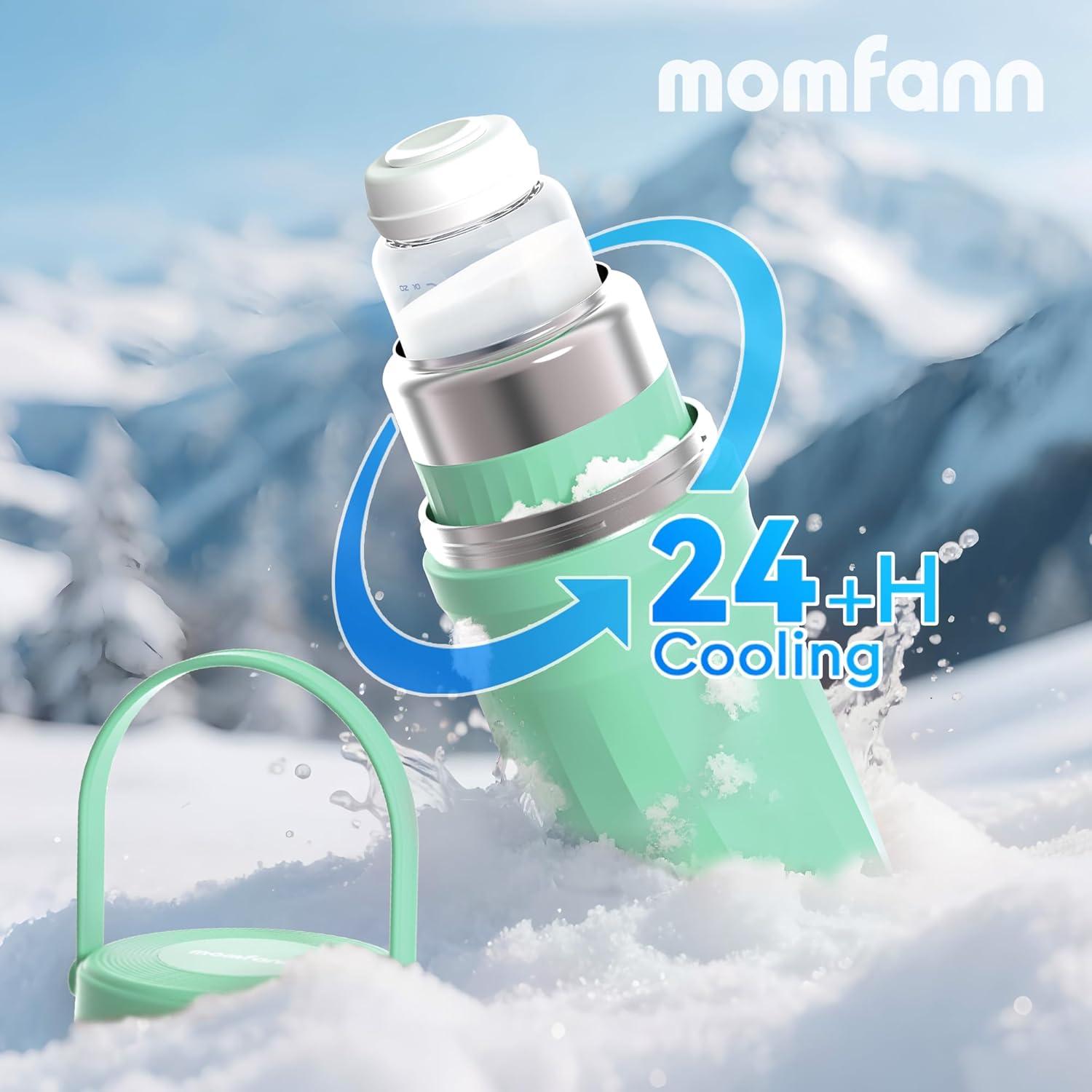 Enfriador de Leche Materna MOMFANN Acero Inoxidable 20oz Verde