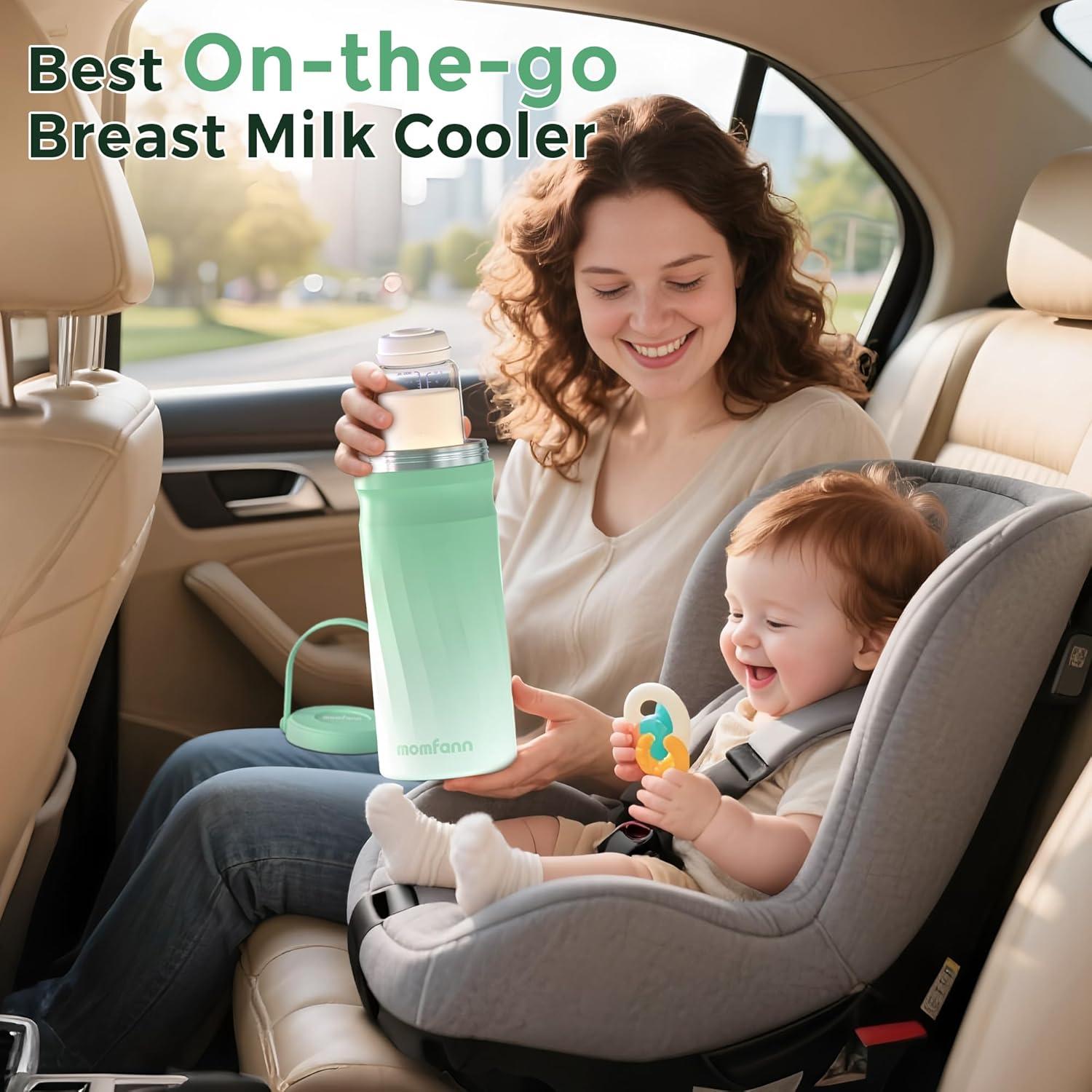 Enfriador de Leche Materna MOMFANN Acero Inoxidable 20oz Verde