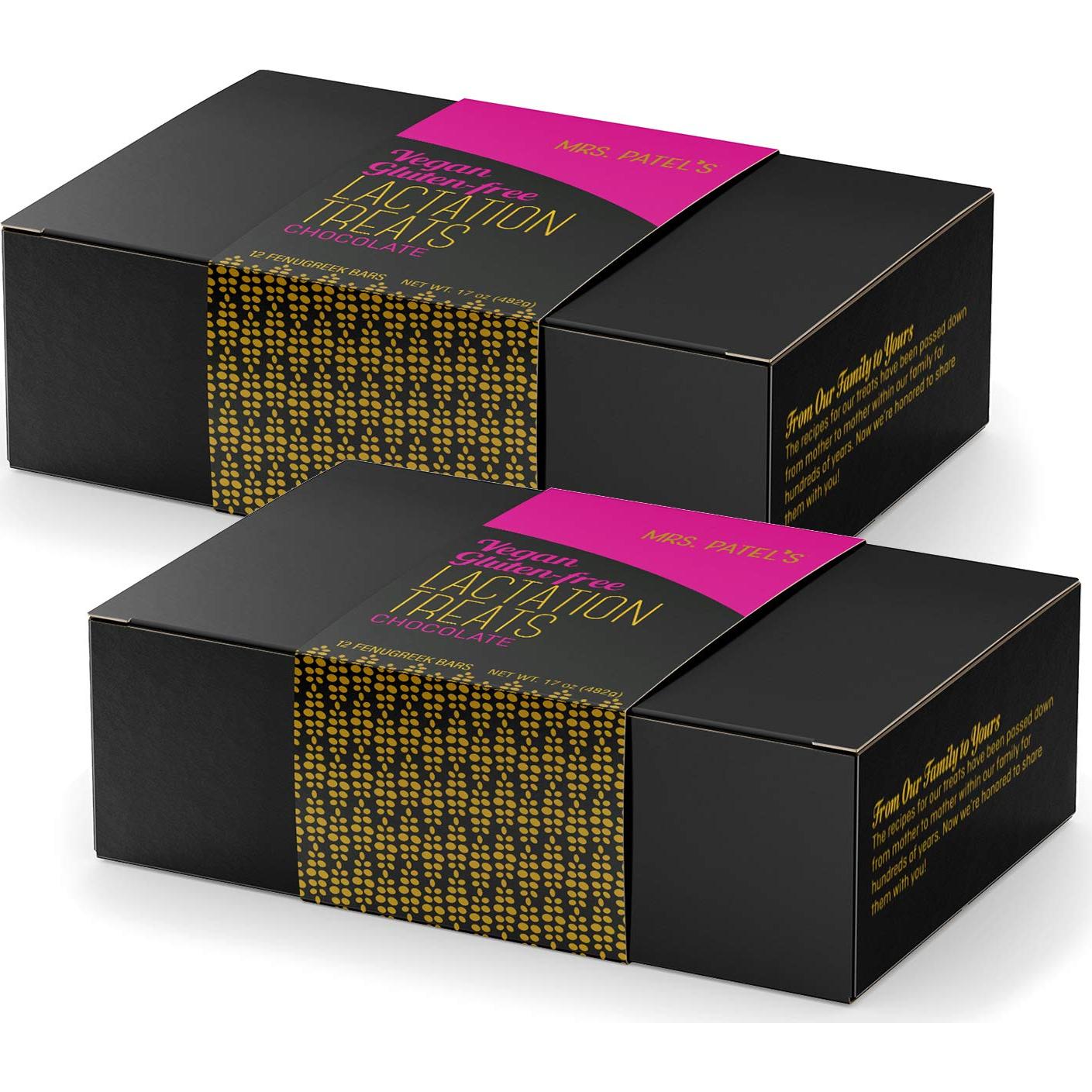 Barras de Lactancia Sra. Patel, 12 Unidades, Sin Gluten, Veganas