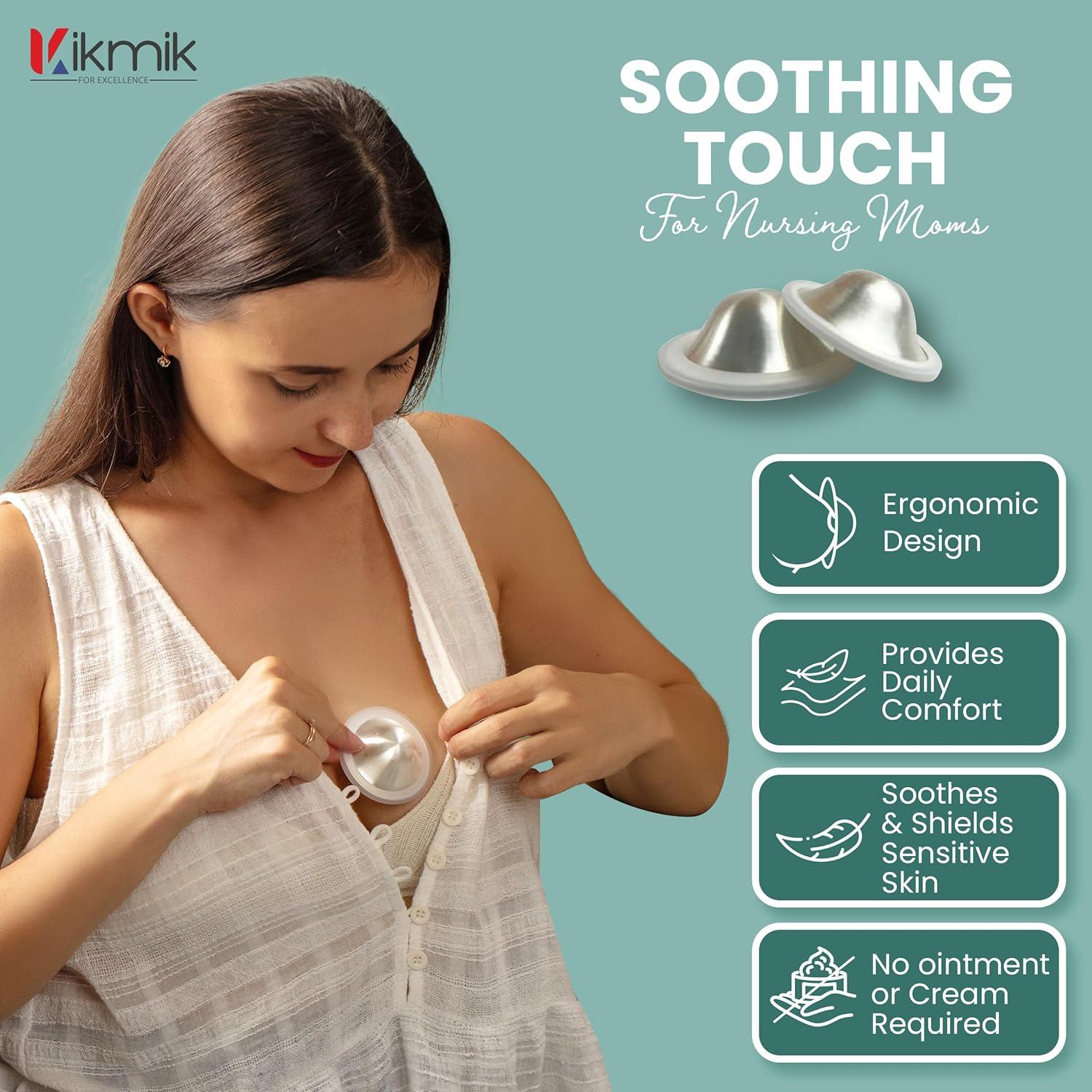 Copas de Lactancia de Plata 999 O-Feel Grande - Alivio y Protección