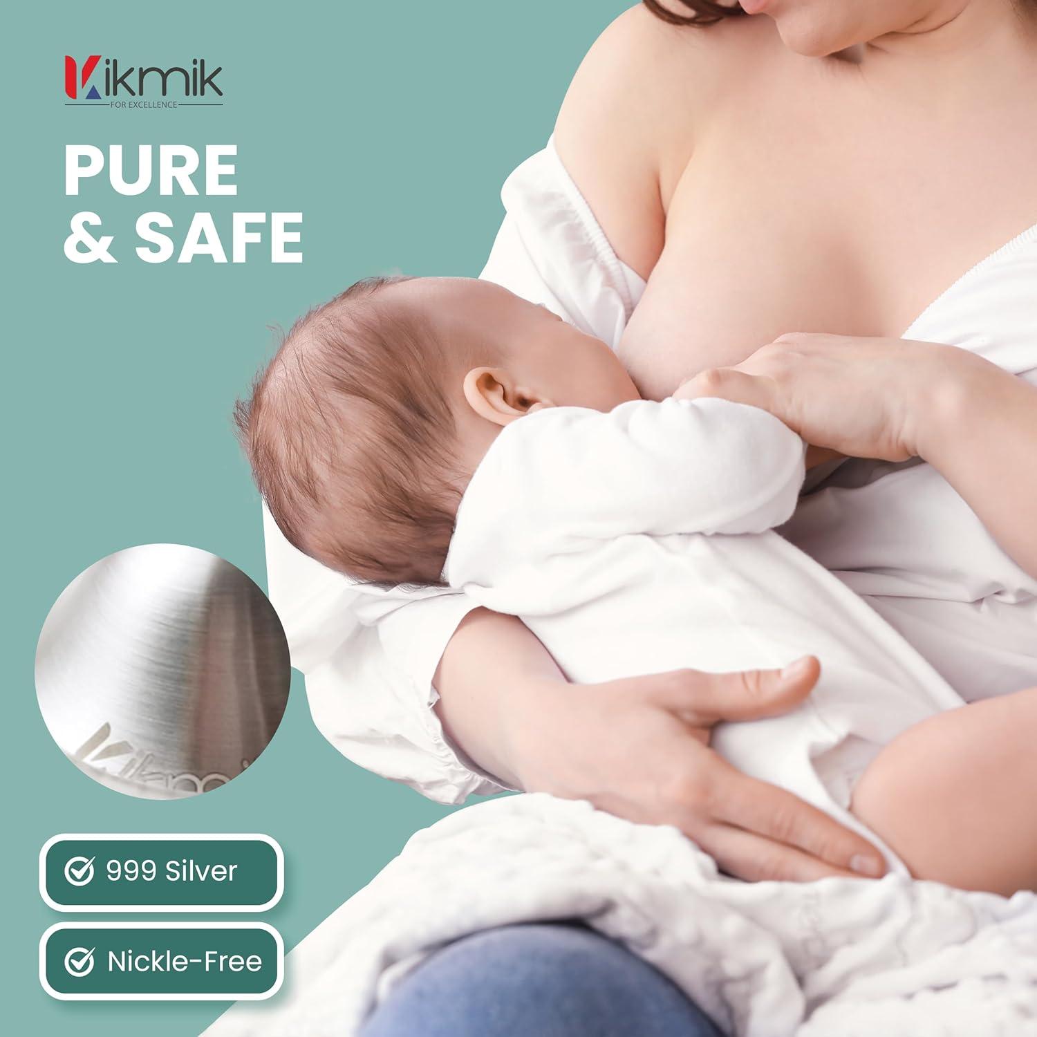 Copas de Lactancia de Plata 999 O-Feel Grande - Alivio y Protección