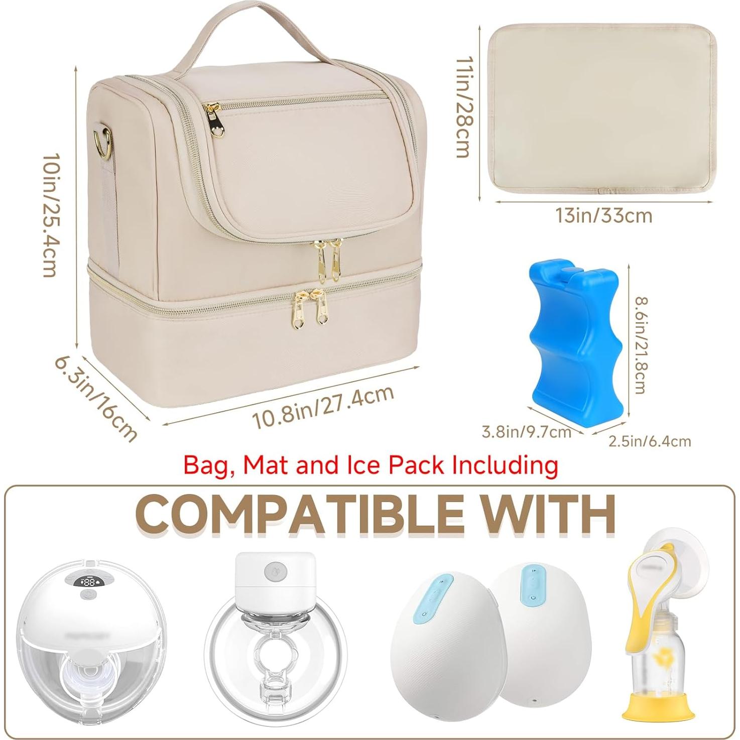 Bolsa Enfriadora de Leche Materna Portátil J-Breast Pump Albaricoque