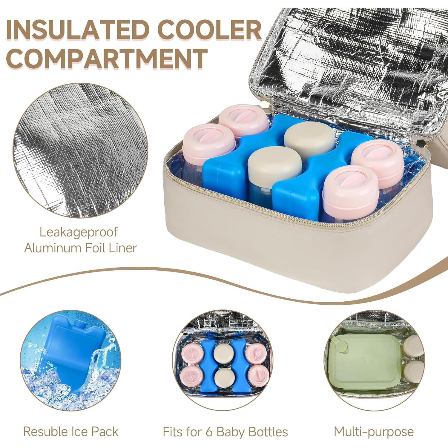 Bolsa Enfriadora de Leche Materna Portátil J-Breast Pump Albaricoque