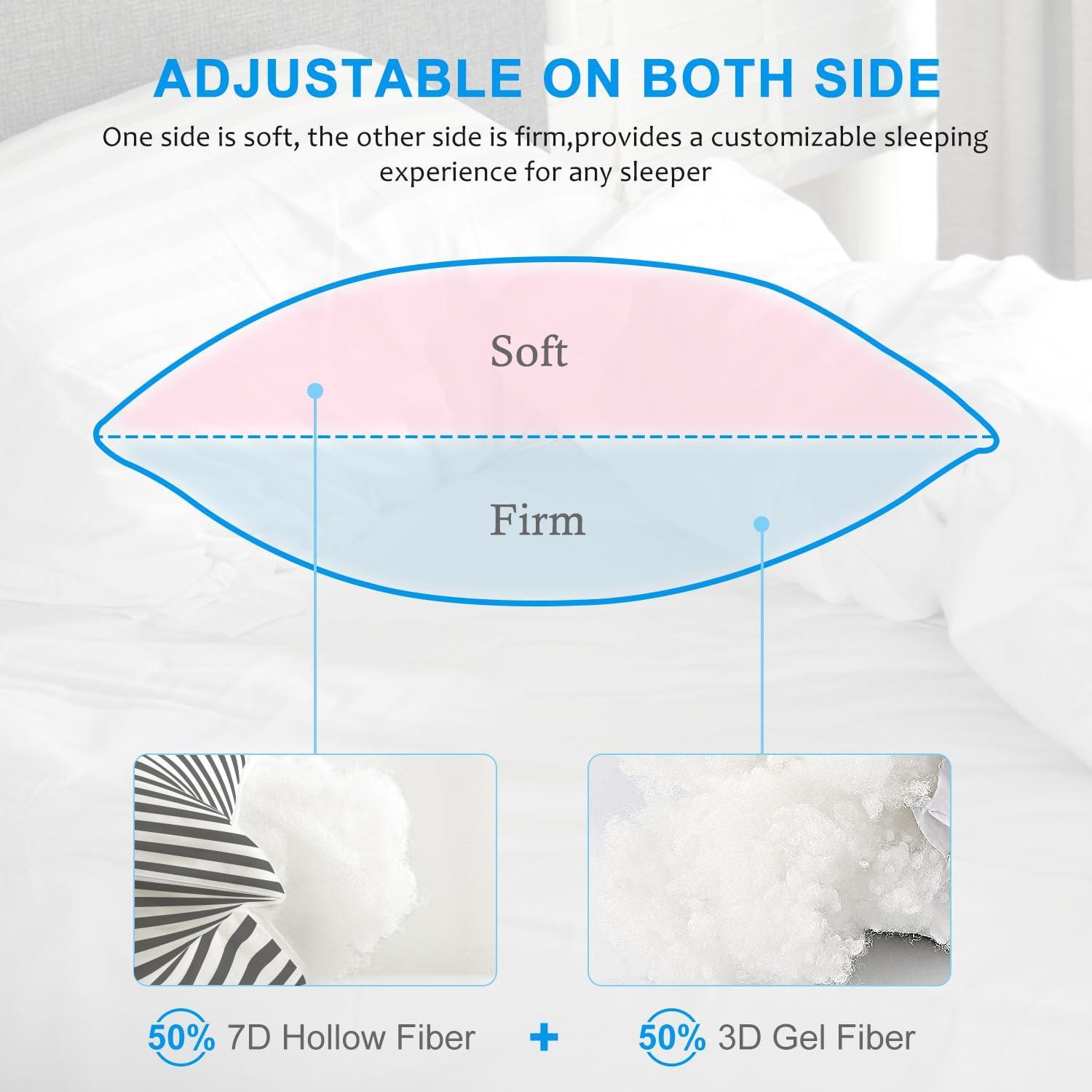 Cojines para Cama EIUE Reina 4 Piezas Microfibra Suave Verde