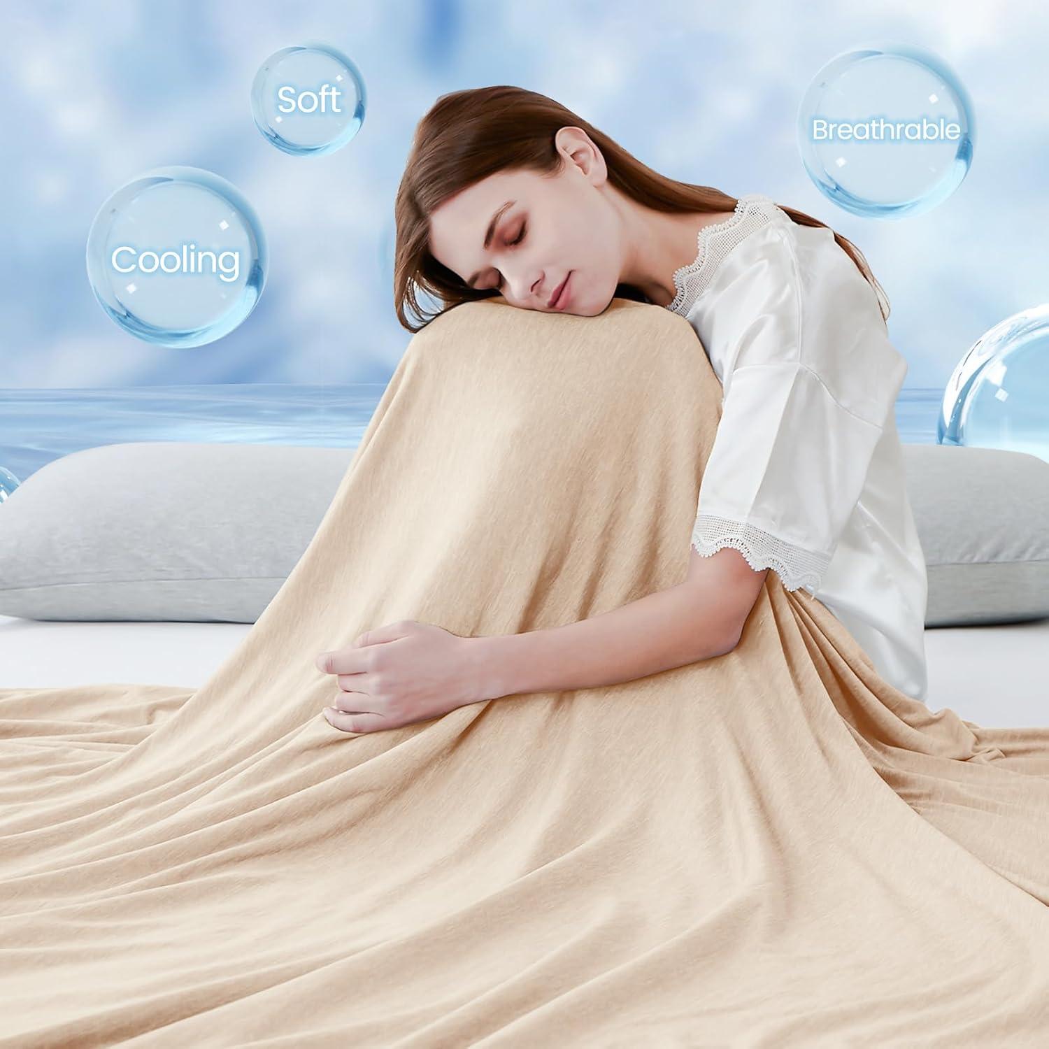 Manta Refrigerante LUXEAR 130x170cm Q-Max >0.5 Beige