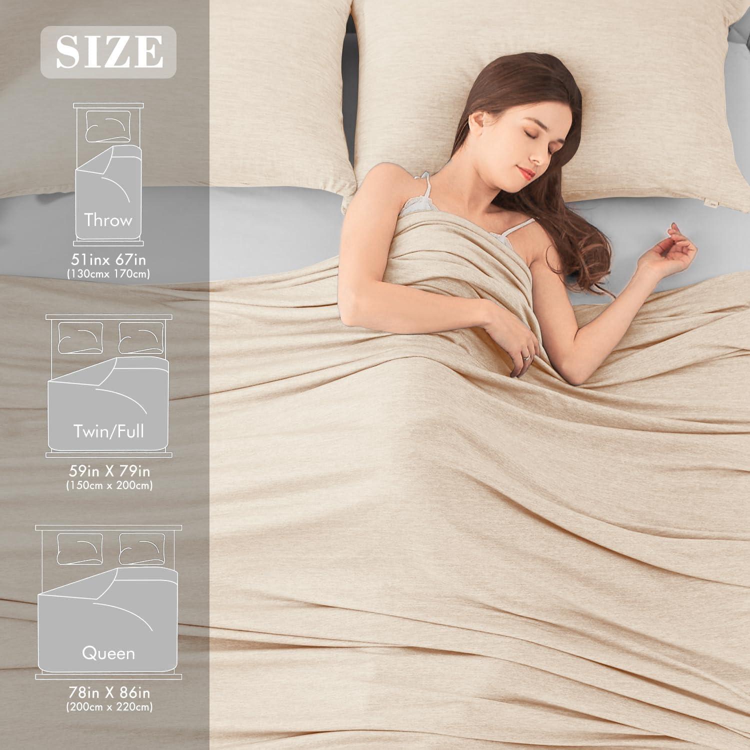 Manta Refrigerante LUXEAR 130x170cm Q-Max >0.5 Beige