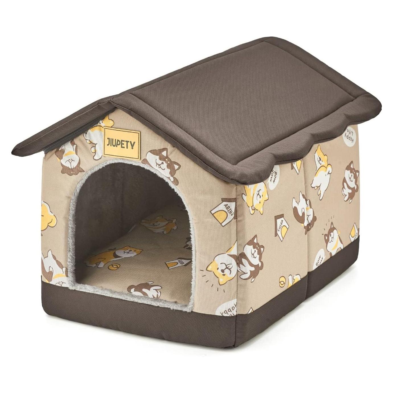 Casa para Perros y Gatos Jiupety Tamaño S Marrón 39x33 cm