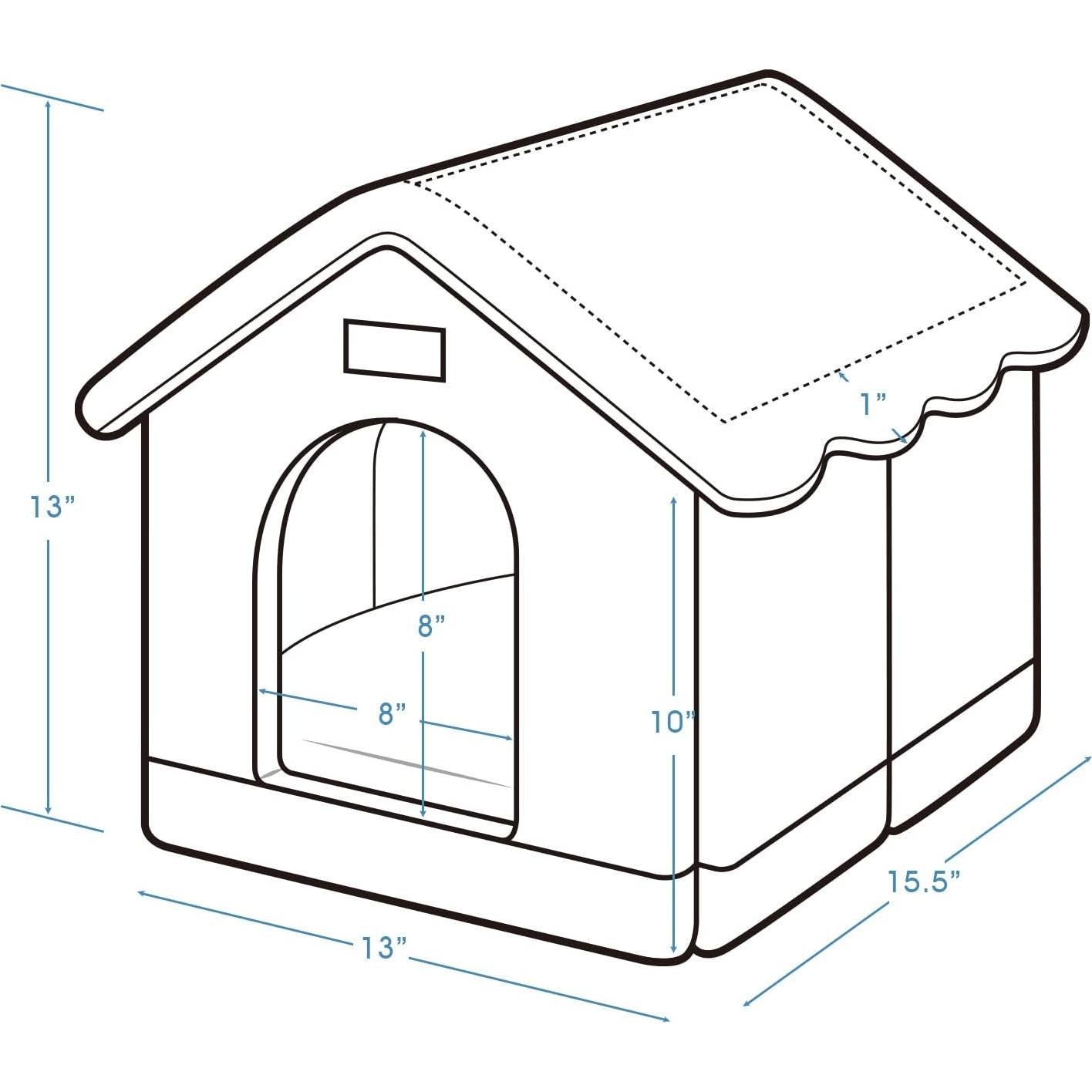 Casa para Perros y Gatos Jiupety Tamaño S Marrón 39x33 cm