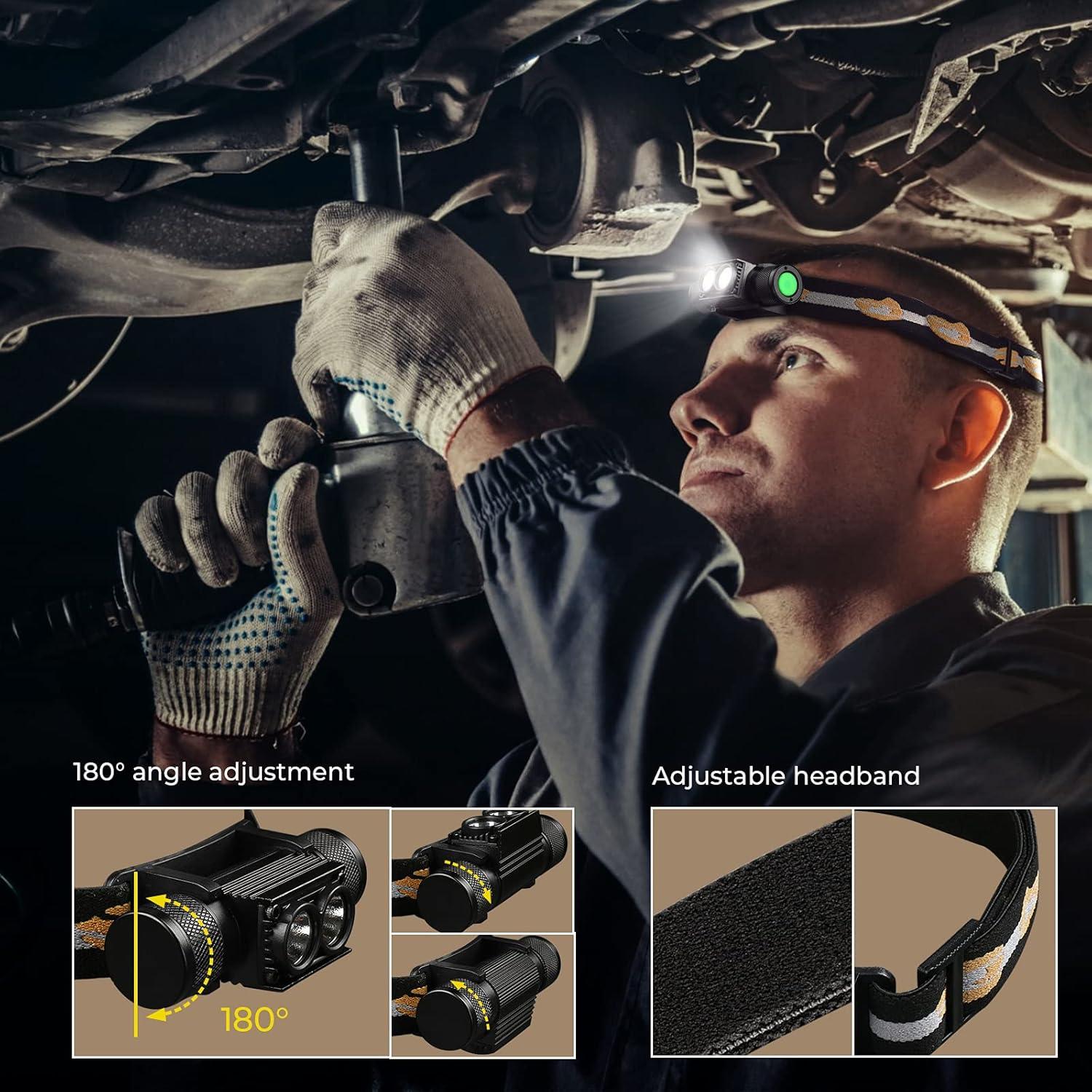 Linterna Frontal Sofirn D25S 1200 Lúmenes Recargable LED