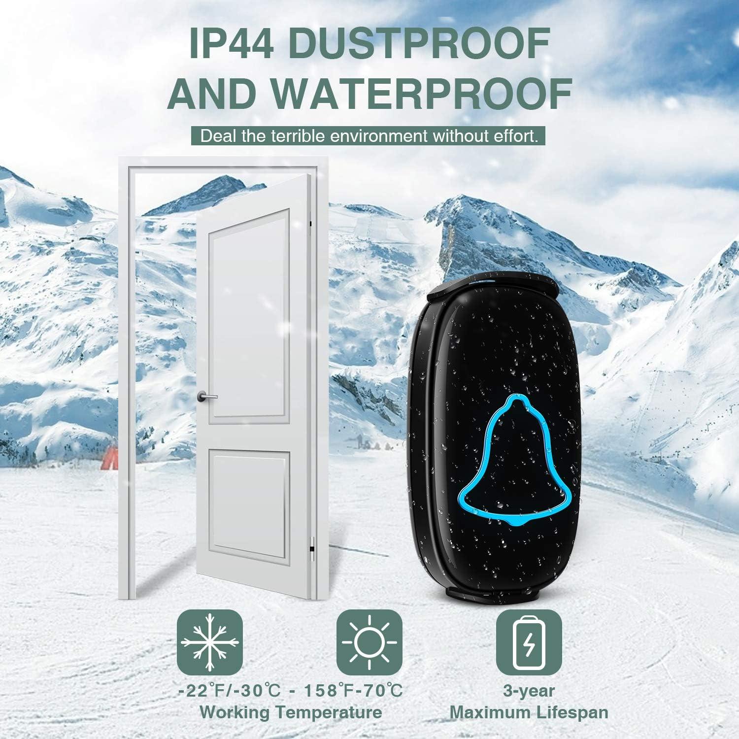 Timbre Inalámbrico BO YING a Prueba de Agua 304.8m 38 Tonos