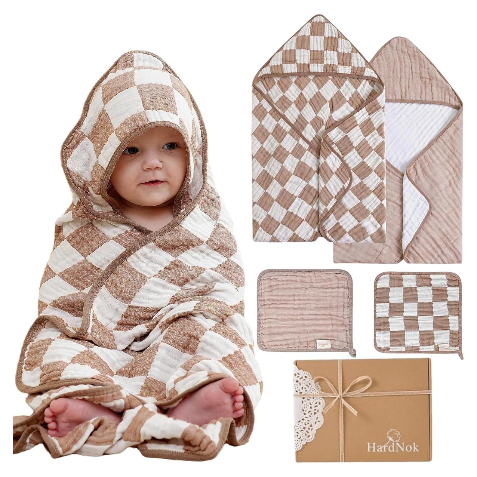 Juego de Toallas de Muselina HardNok 4 Piezas 81x81cm Bebé