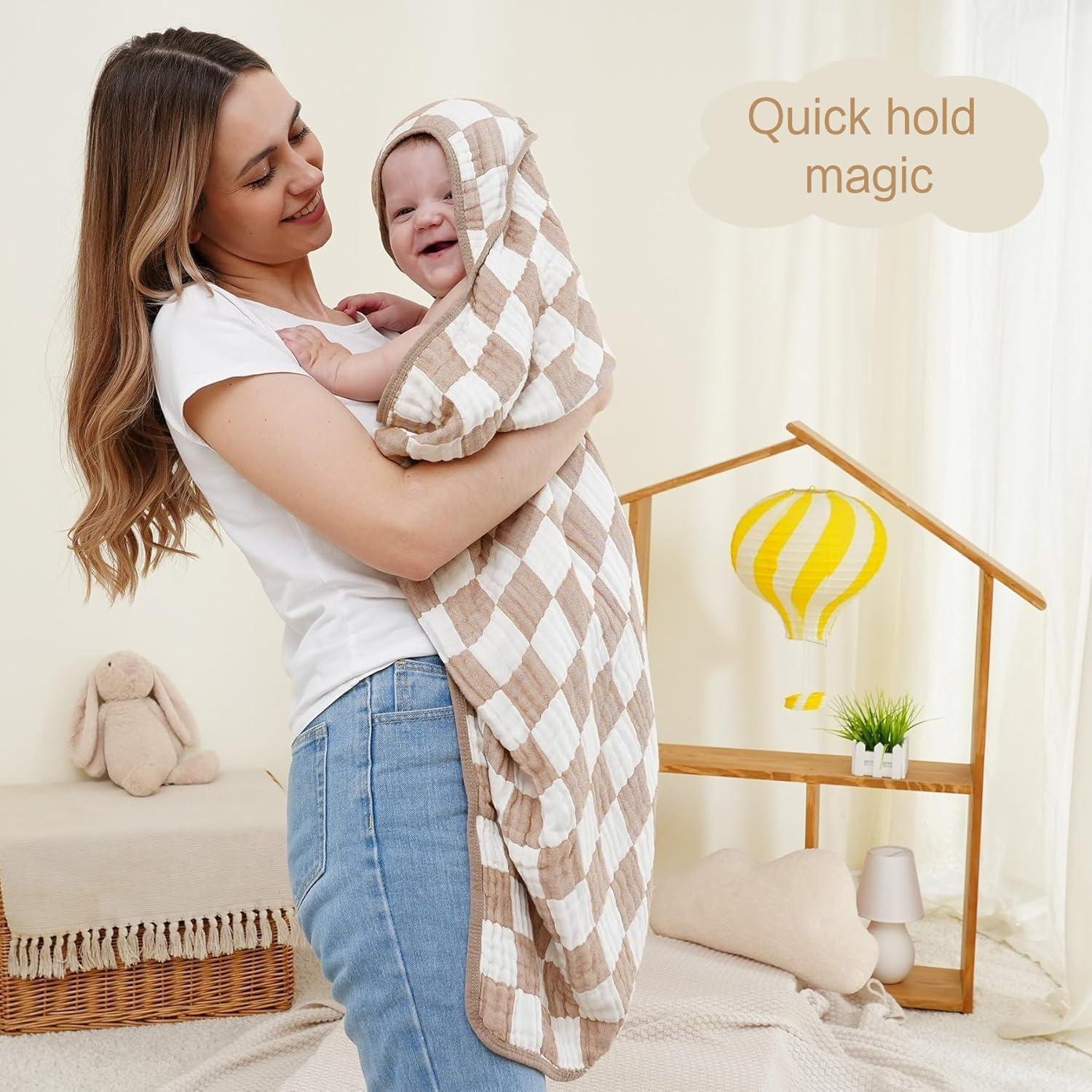 Juego de Toallas de Muselina HardNok 4 Piezas 81x81cm Bebé