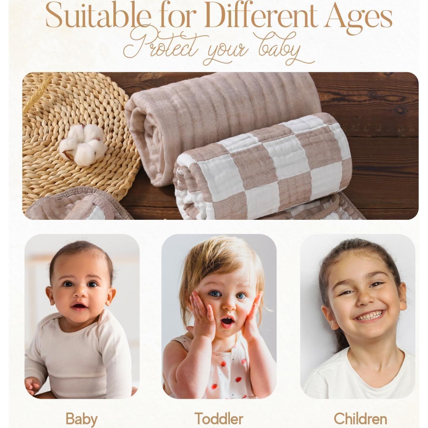 Juego de Toallas de Muselina HardNok 4 Piezas 81x81cm Bebé