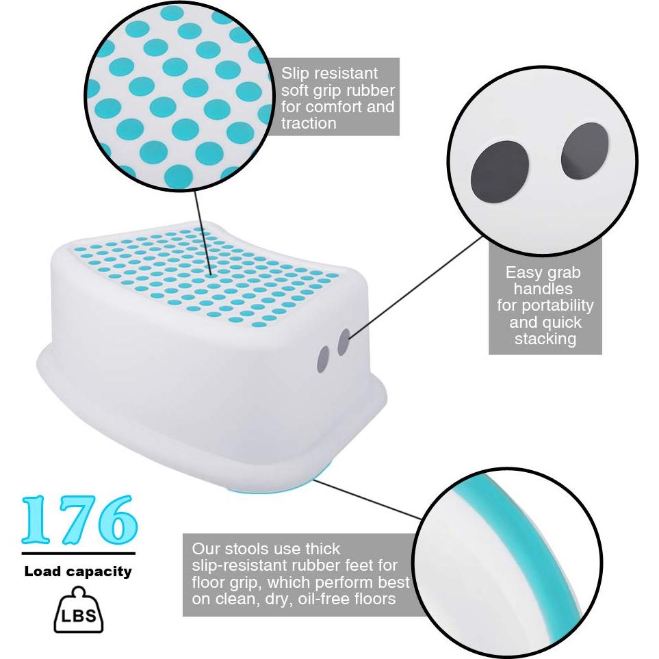 Escalera Antideslizante para Niños Tiawudi - 2 Paquetes Azul