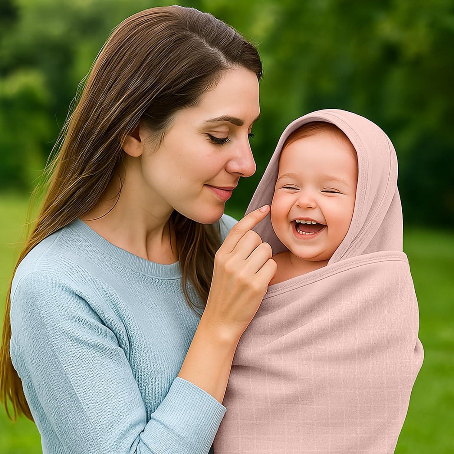 Juego de Toallas de Baño y Paños de Muselina Preboun 6 Pcs