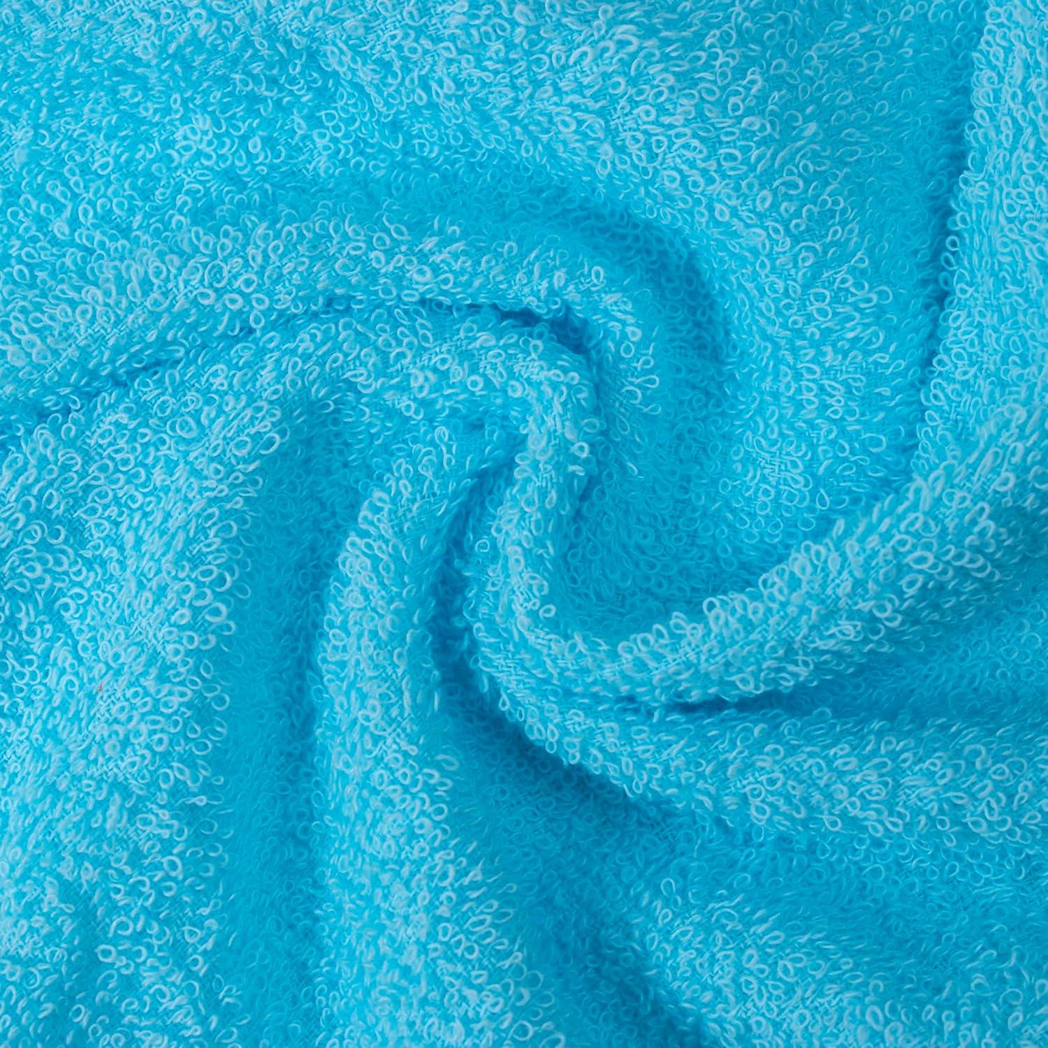 Toallas de Lavado Textila - Paquete de 10, Algodón Suave, 30.48 cm, Azul Aqua