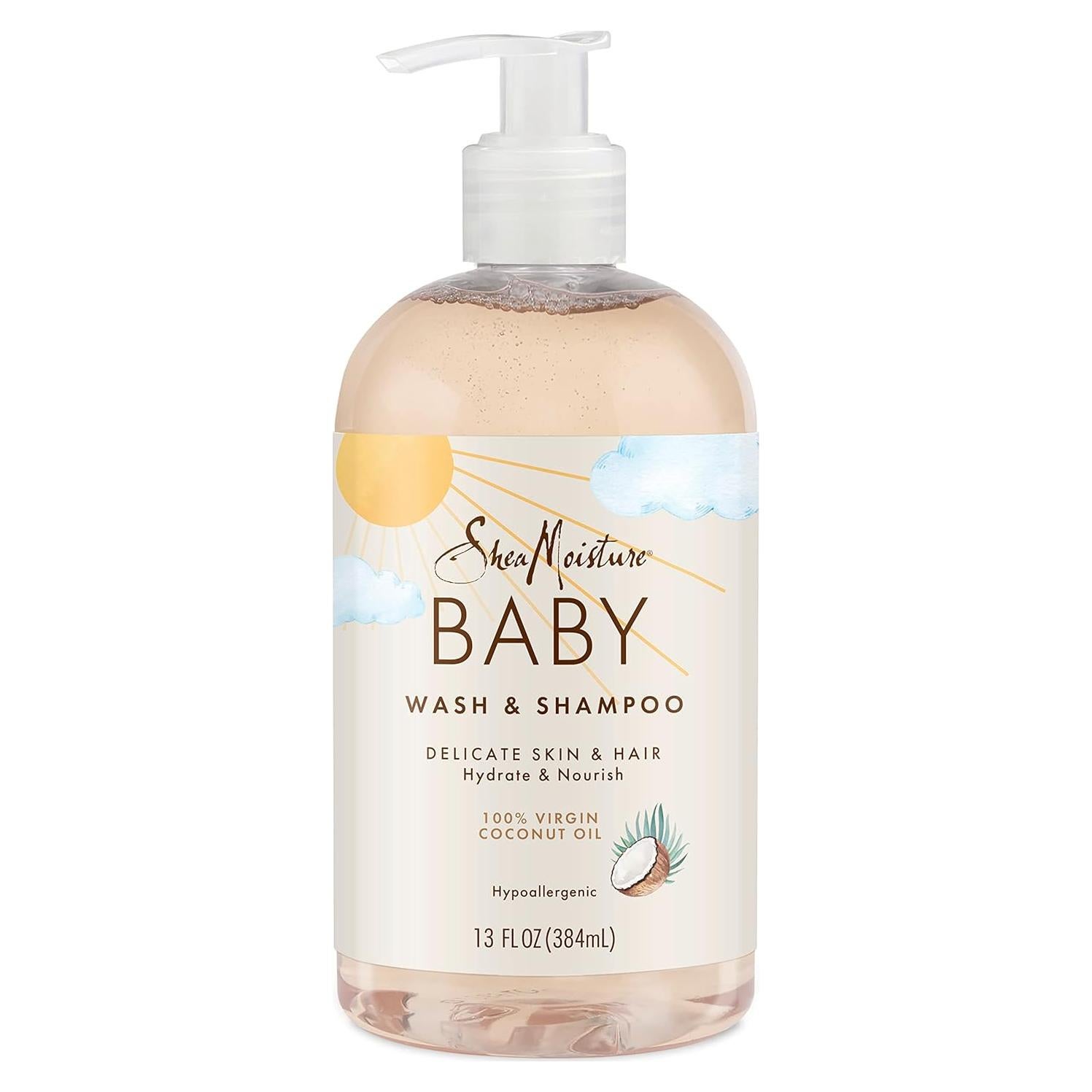 Jabón y Champú para Bebés SheaMoisture 368.5 ml Aceite de Coco