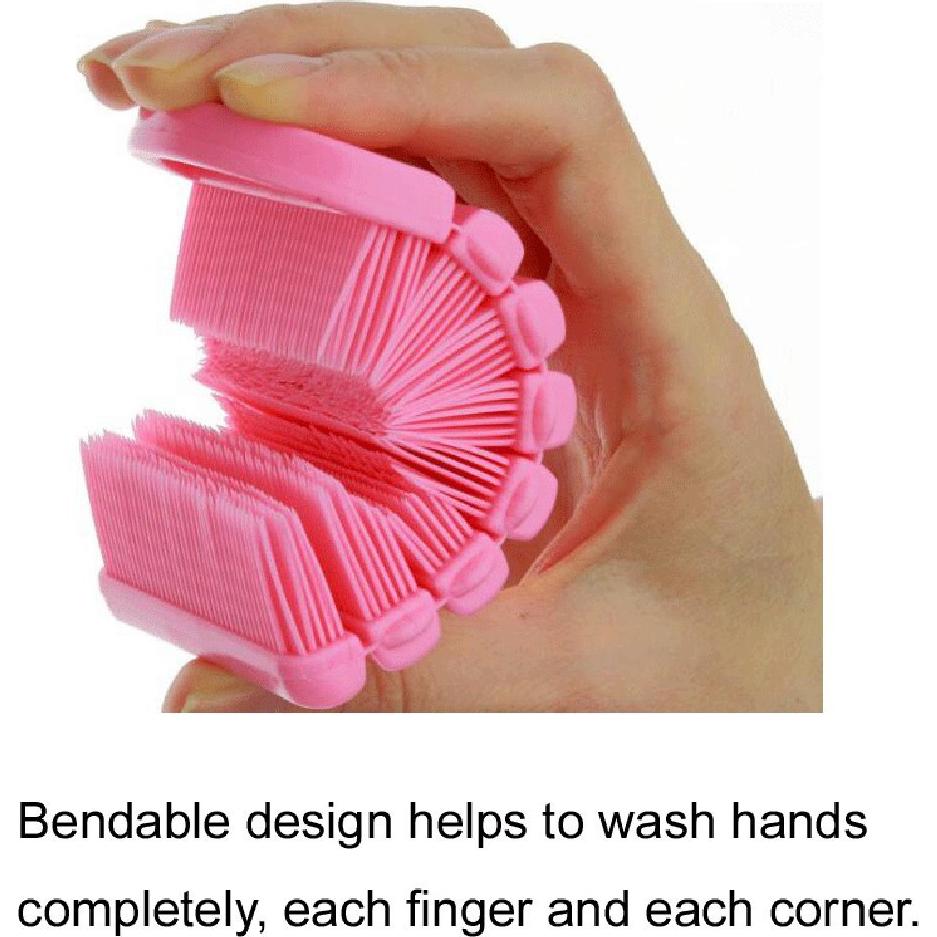 Cepillo Limpiador de Uñas para Niños Rosa - PE Libre de BPA