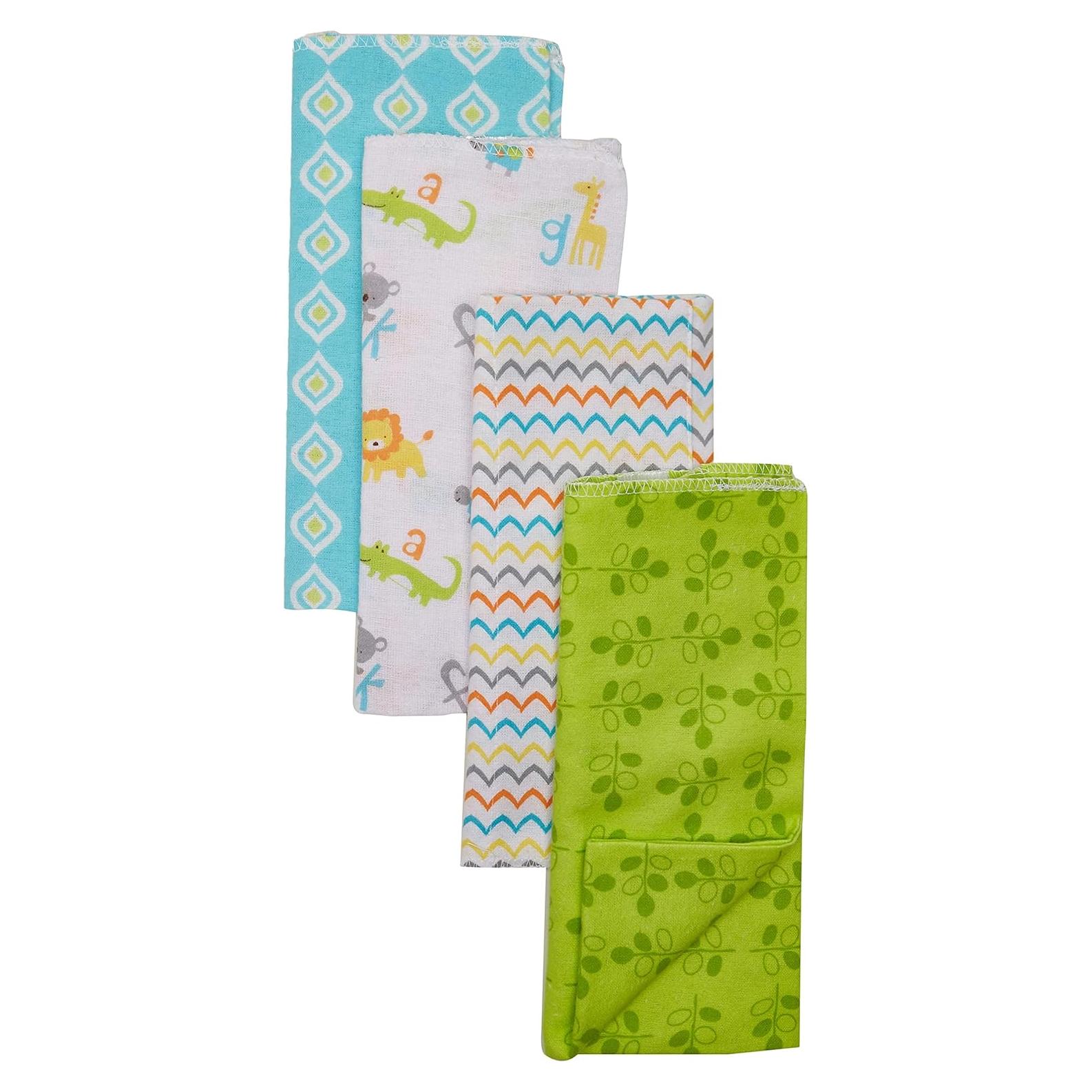 Pañales de Eructo Luvable Friends Algodón Franela 4 Unidades