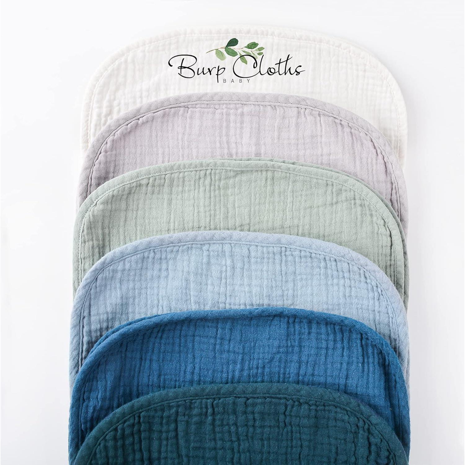 Paños de Eructo para Bebés Konssy - 6 Pack 100% Algodón Grande