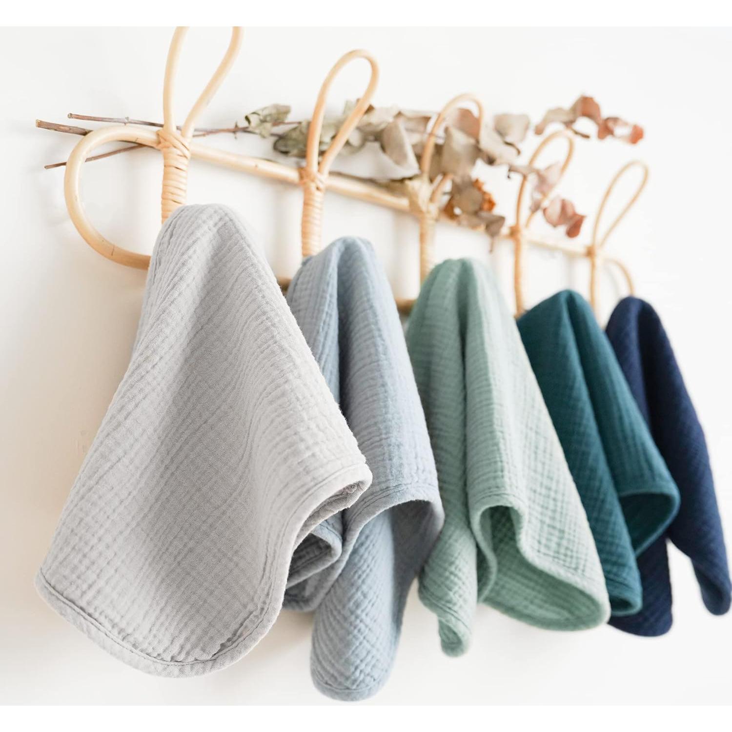 Paños de Eructo para Bebés Konssy - 6 Pack 100% Algodón Grande