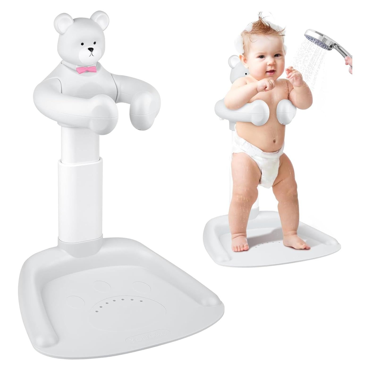 Soporte Ajustable Antideslizante para Baño de Bebé Gris