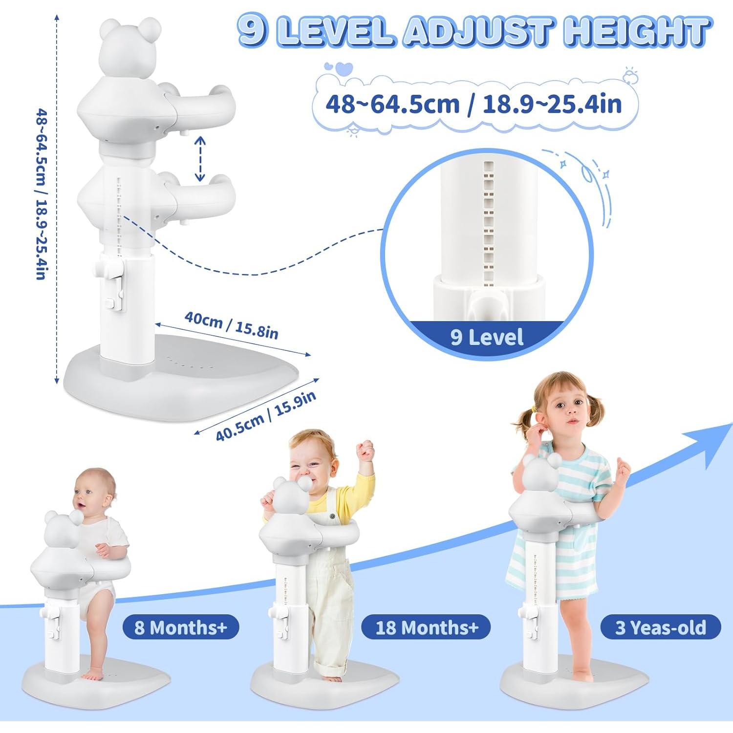 Soporte Ajustable Antideslizante para Baño de Bebé Gris