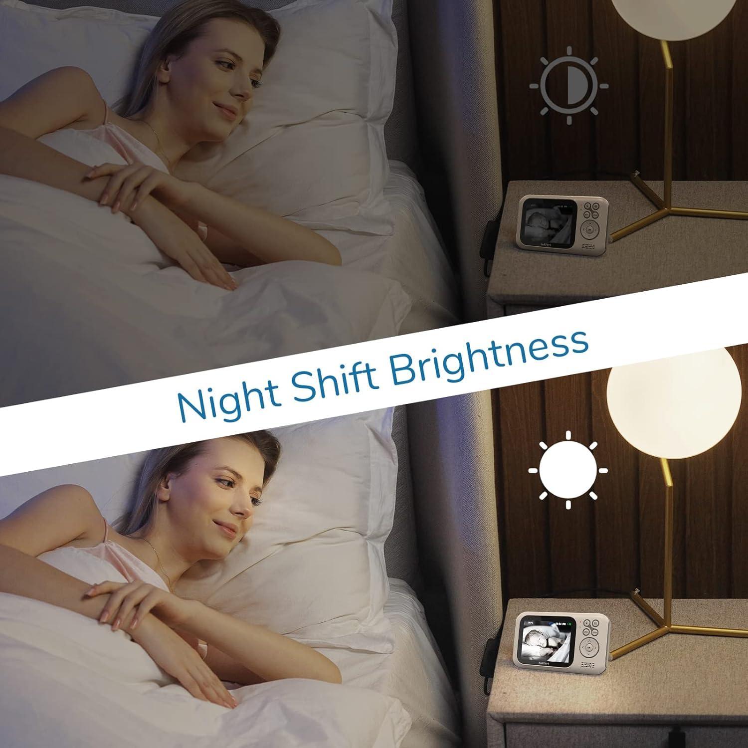 Monitor de Bebé TakTark BM611, Pantalla LCD 8.13 cm, Audio Bidireccional, Visión Nocturna, Alcance Largo