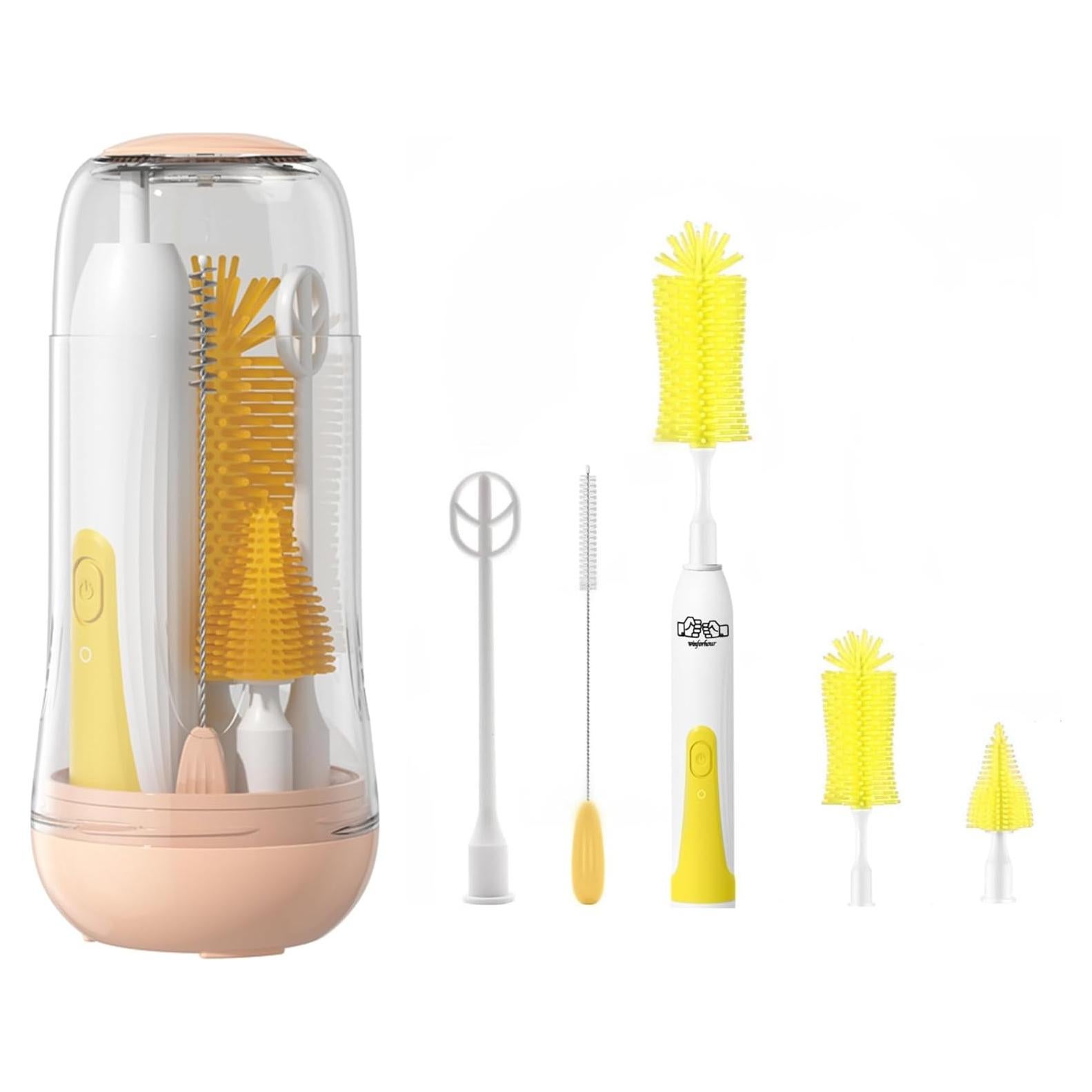 Juego de limpieza 6 en 1 Winforhour para biberones Amarillo