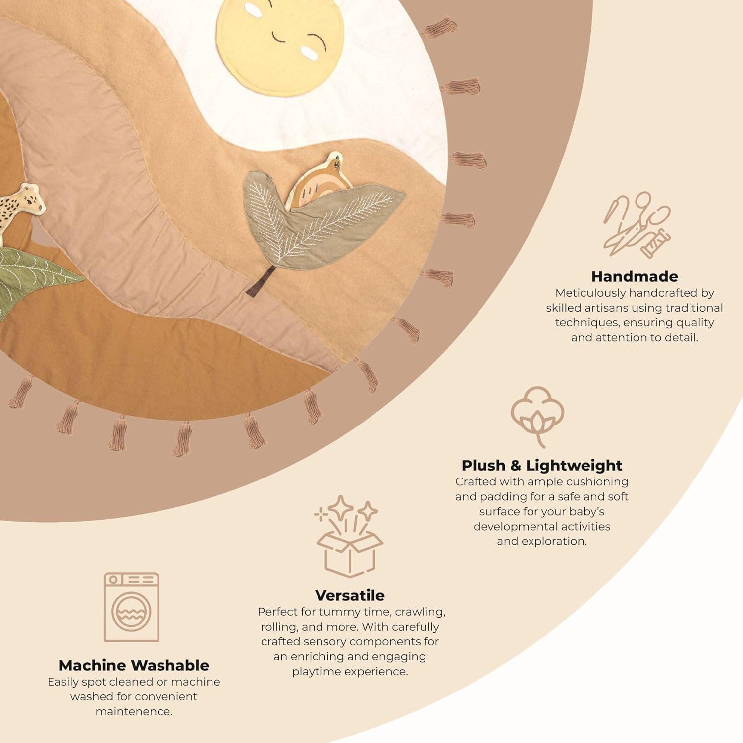 Alfombra de Actividad Crane para Bebés 91x91 cm Safari