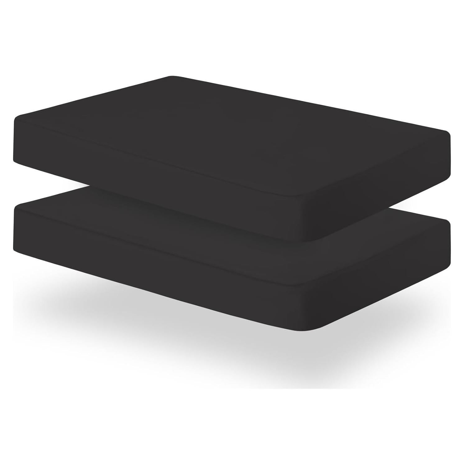 Sábanas Ajustadas Biloban para Pack and Play, 2 Piezas, Negro