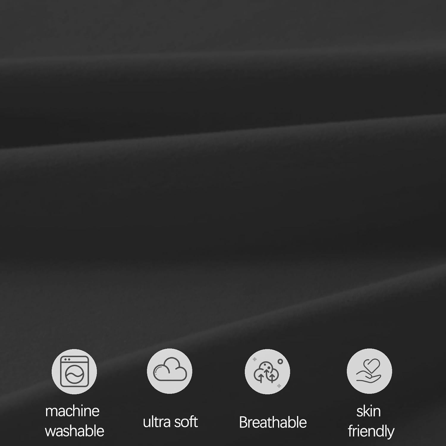 Sábanas Ajustadas Biloban para Pack and Play, 2 Piezas, Negro