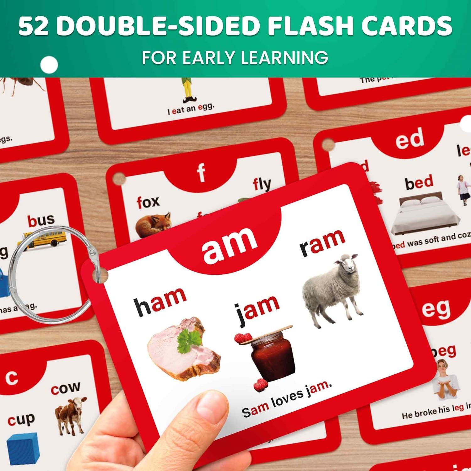 Tarjetas de Flash CVC QUOKKA para Aprender a Leer 3-8 Años