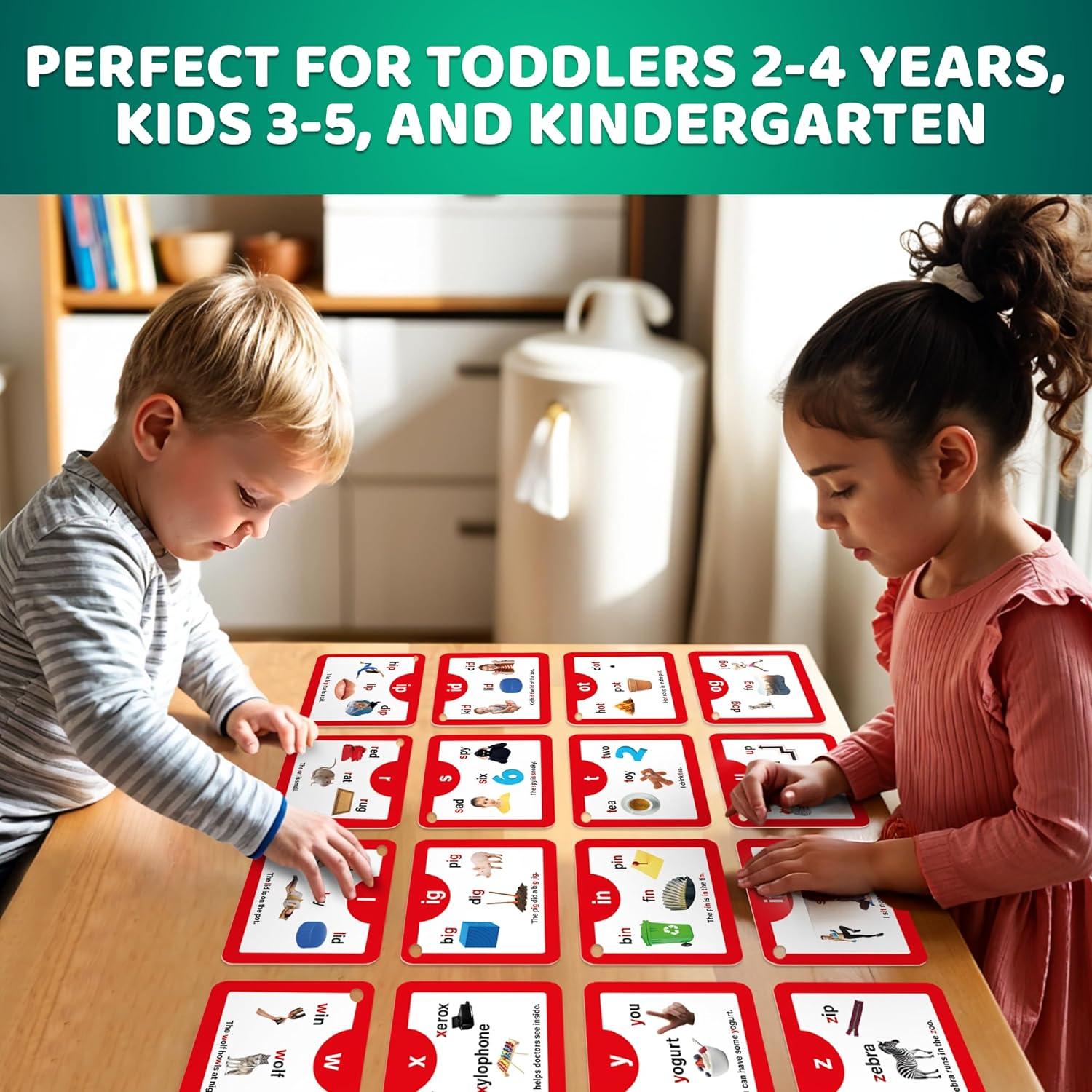 Tarjetas de Flash CVC QUOKKA para Aprender a Leer 3-8 Años