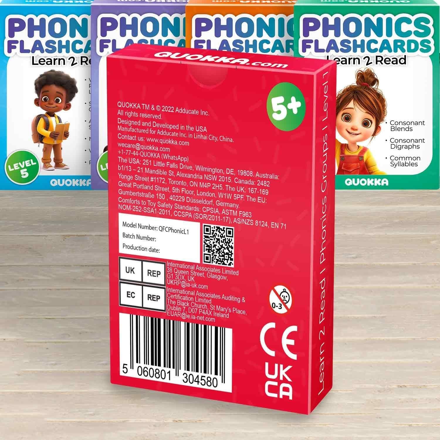 Tarjetas de Flash CVC QUOKKA para Aprender a Leer 3-8 Años