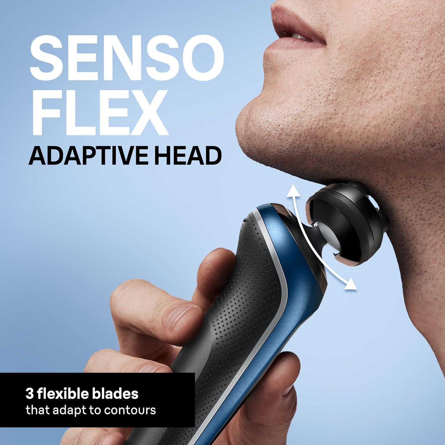 Afeitadora Eléctrica Braun Serie 6 6120s, Húmedo y Seco, Azul