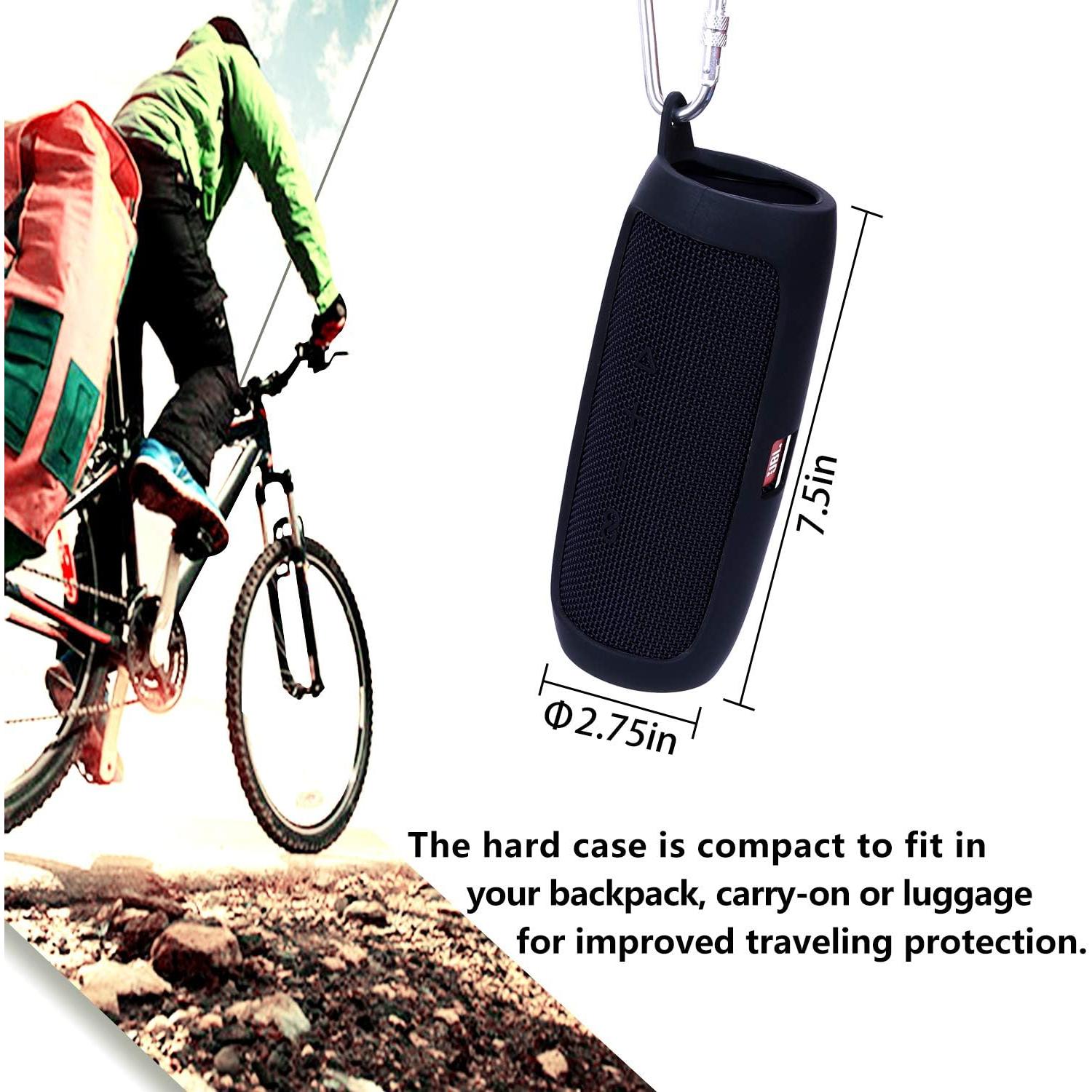 Funda de Silicona LTGEM Impermeable para JBL Flip 5 - Negra