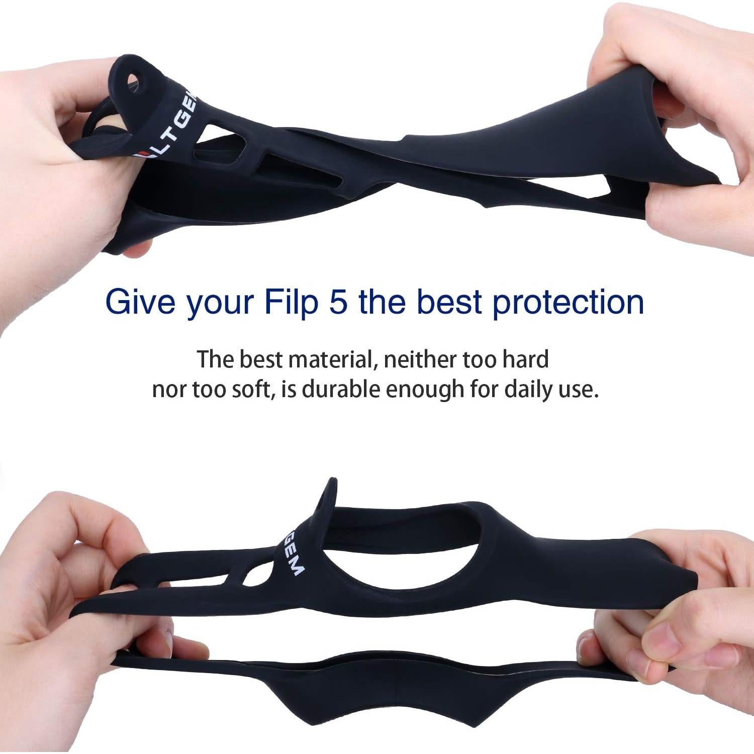 Funda de Silicona LTGEM Impermeable para JBL Flip 5 - Negra