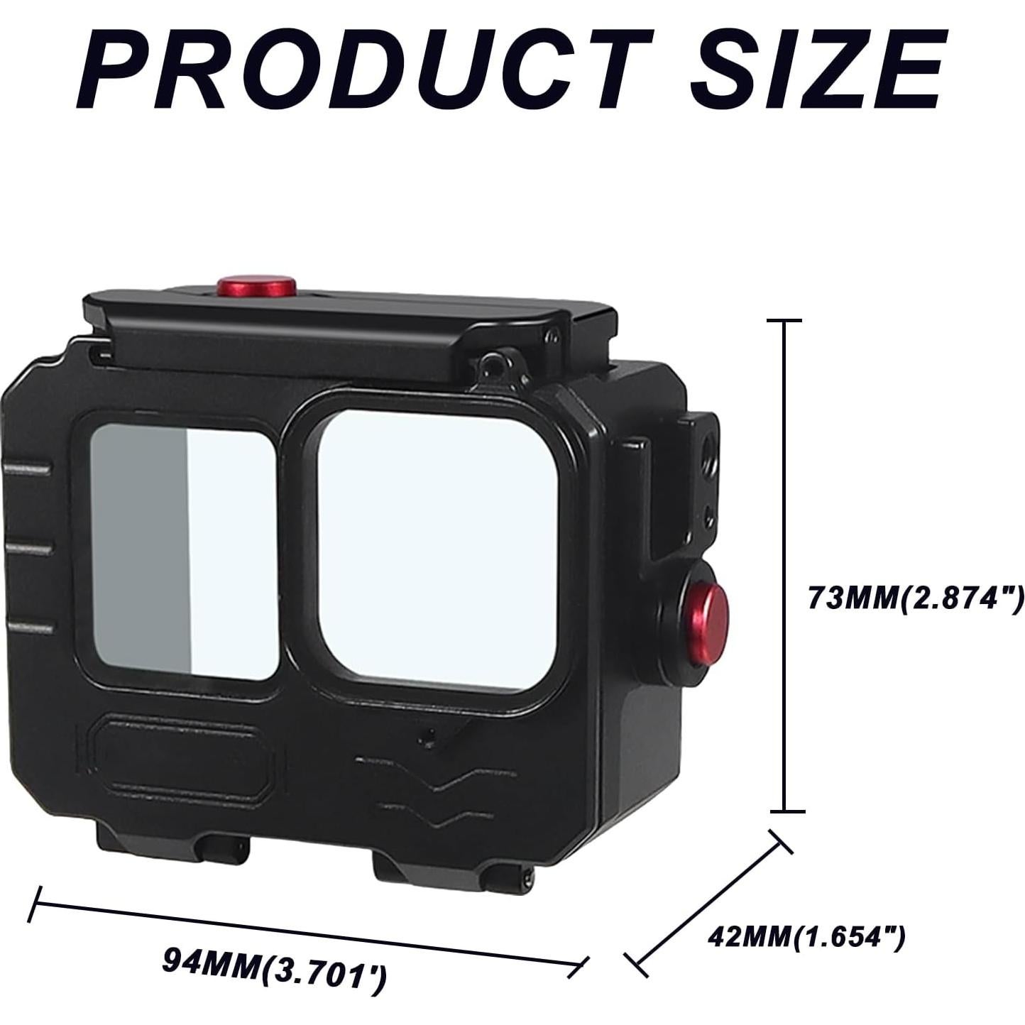 Funda Impermeable SRUIM para Go Pro Hero 13/12/11/10/9 - 80M