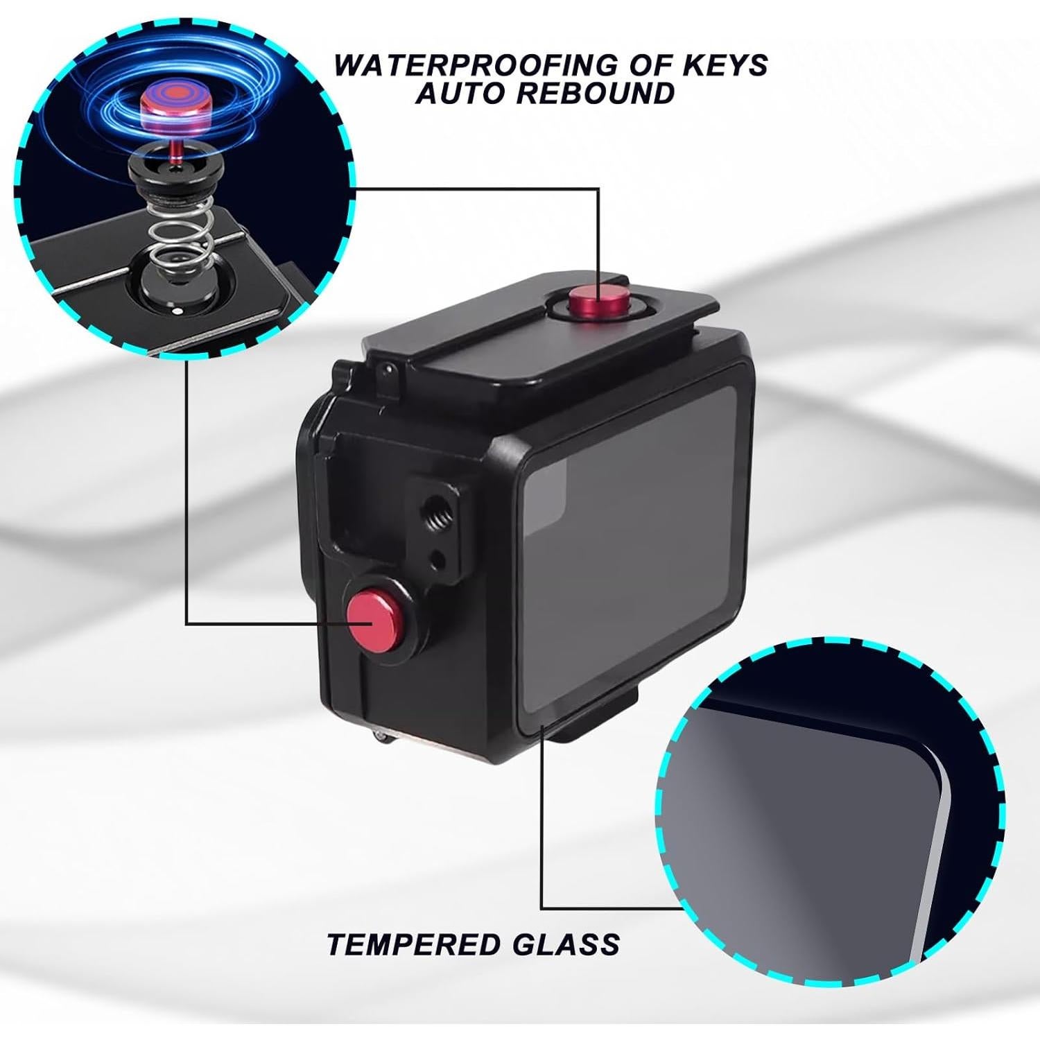 Funda Impermeable SRUIM para Go Pro Hero 13/12/11/10/9 - 80M