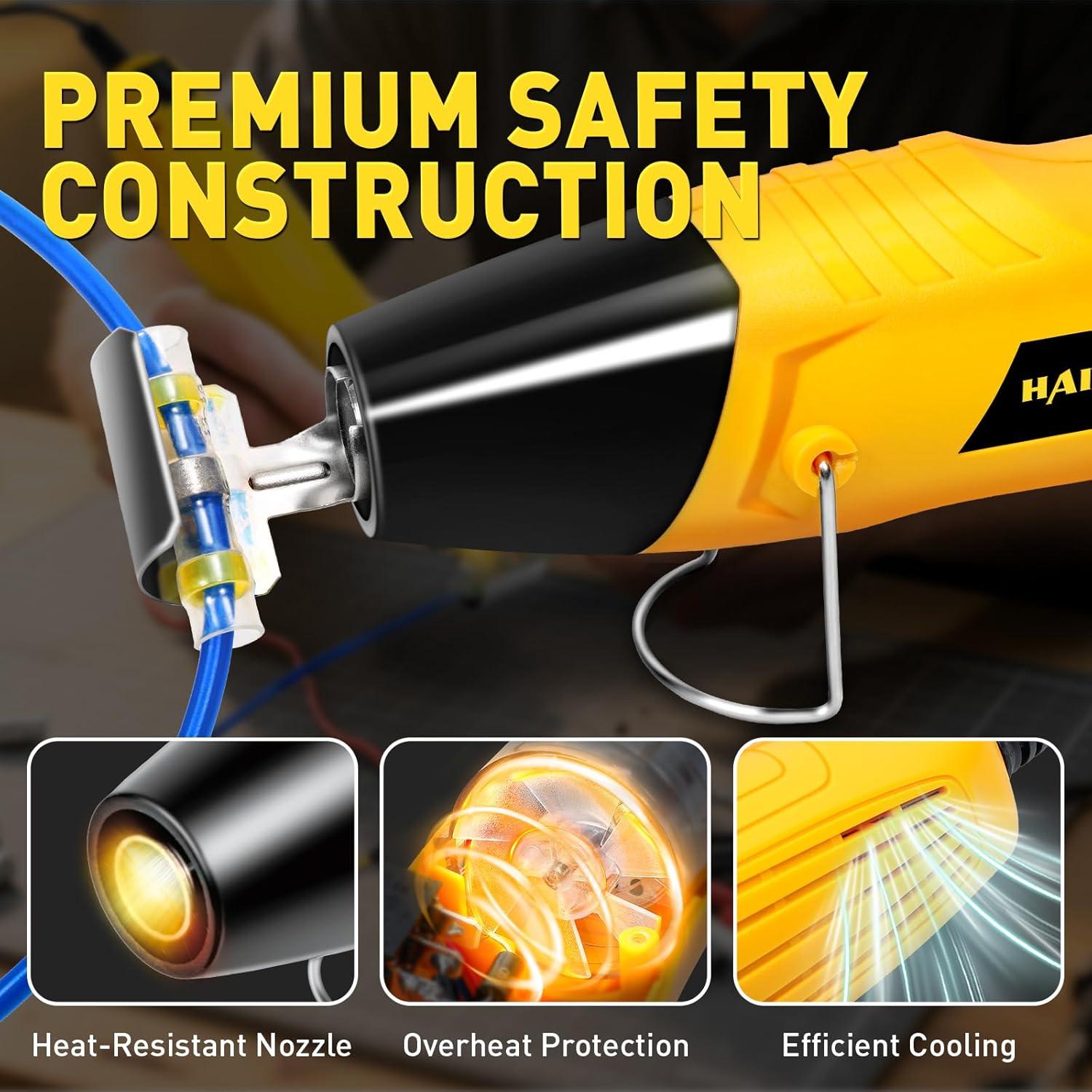 Kit de Conectores de Cable Haisstronica 120PCS con Pistola de Calor