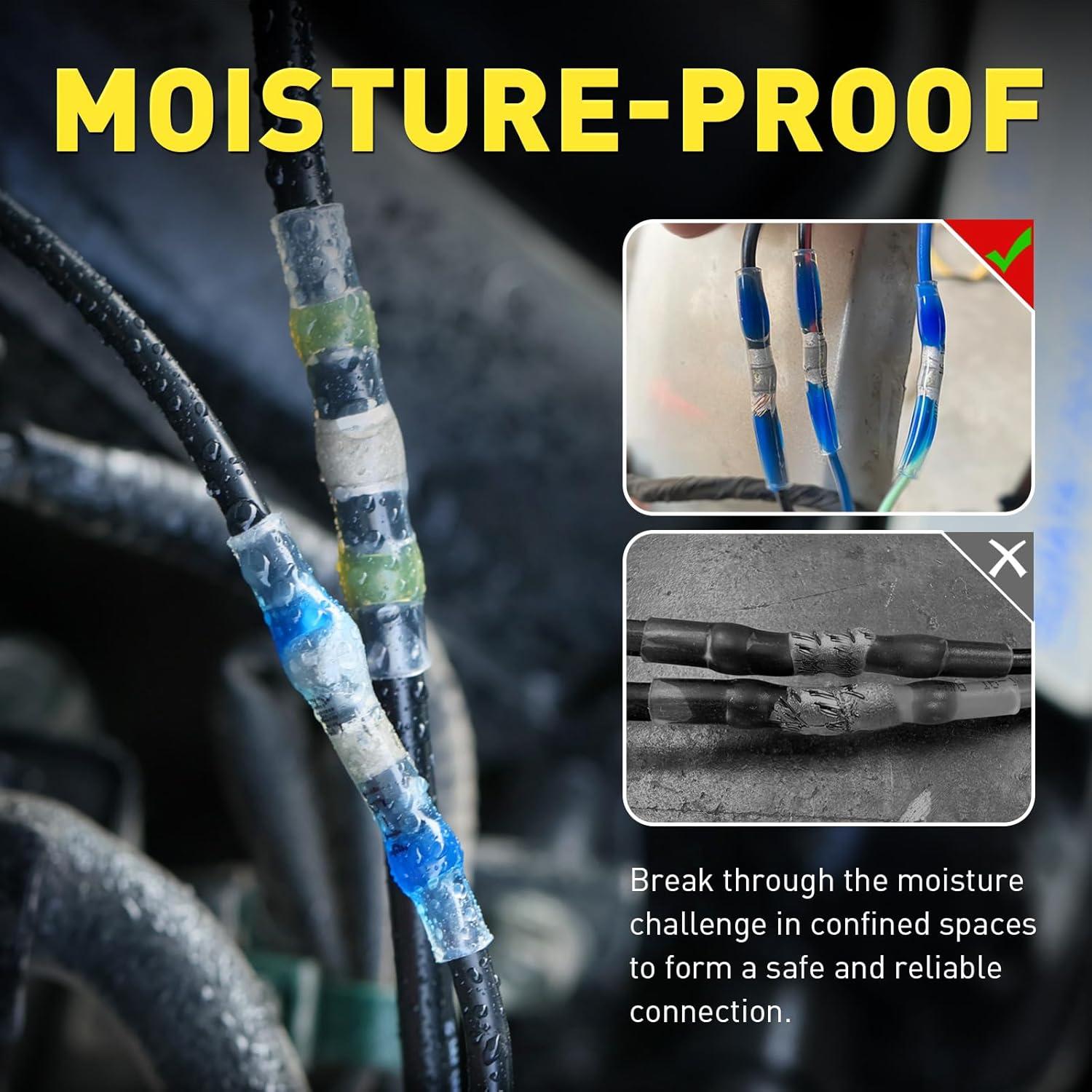 Kit de Conectores de Cable Haisstronica 120PCS con Pistola de Calor