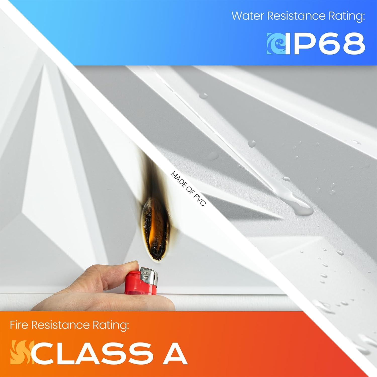 Paneles de Pared 3D Sonicism 12 Pack PVC Blanco 30x30 cm