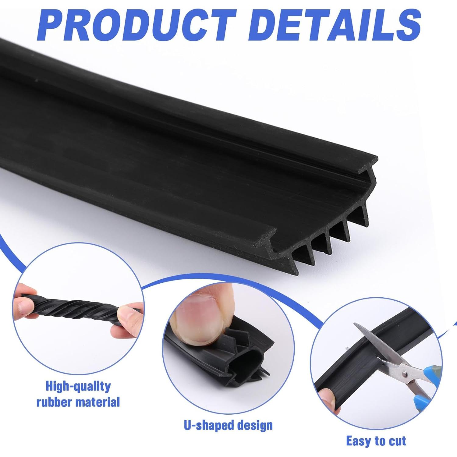 Barrido de Puerta de Goma Nuanchu 91.44 cm Negro