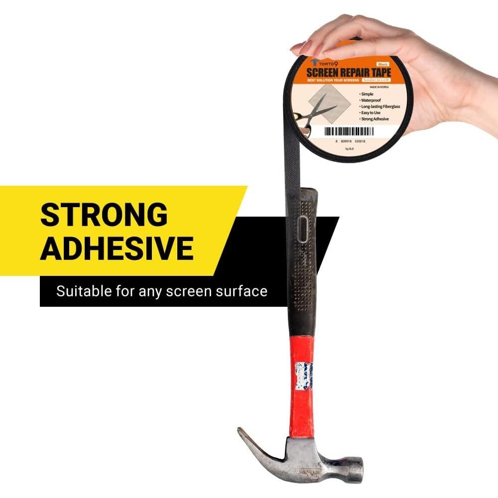 Cinta de Reparación de Pantallas TORTO9 5.08 cm x 1.98 m Negra